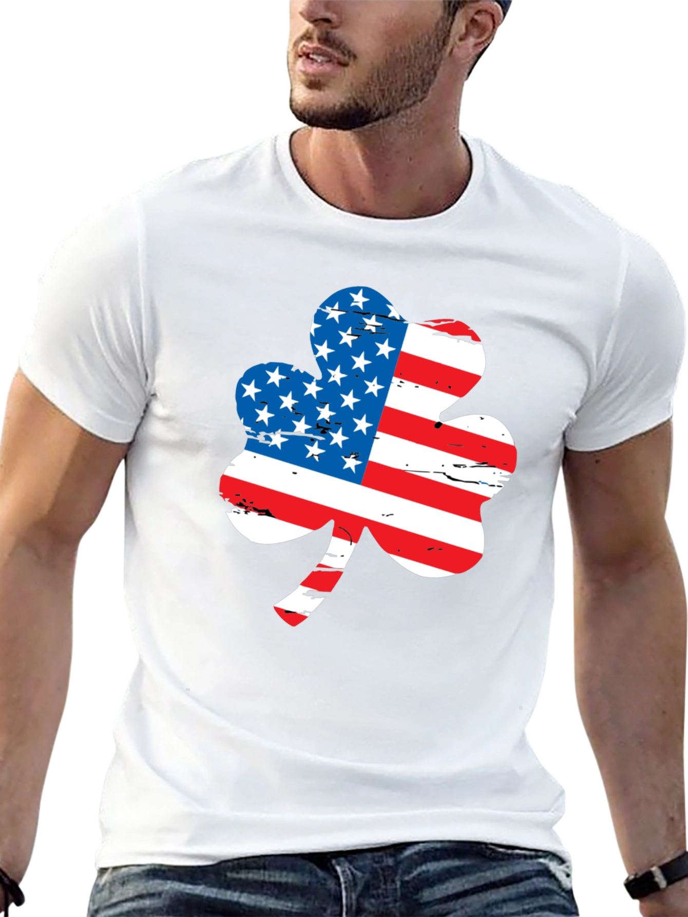 American Flag Shamrock T-Shirt