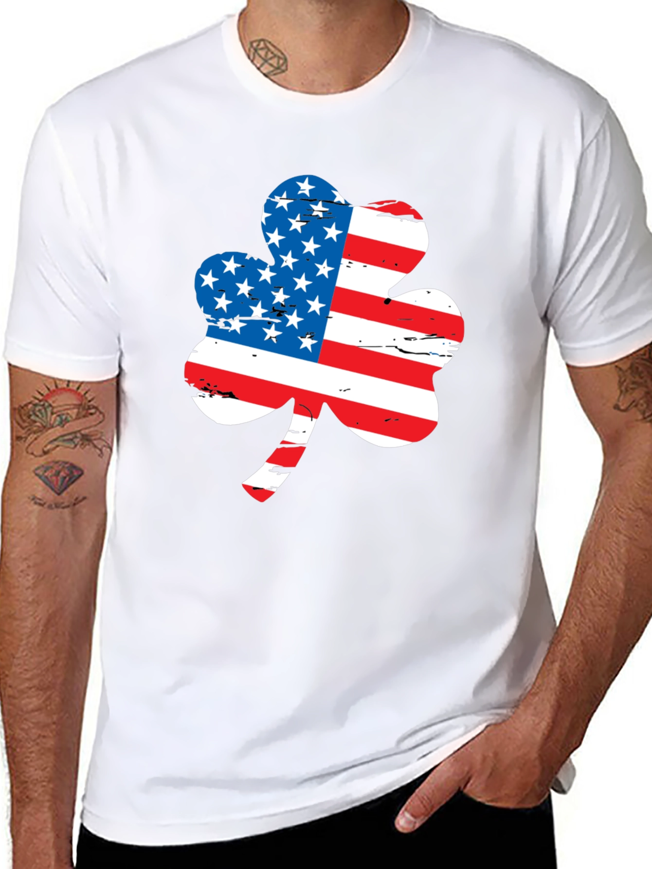 American Flag Shamrock T-Shirt