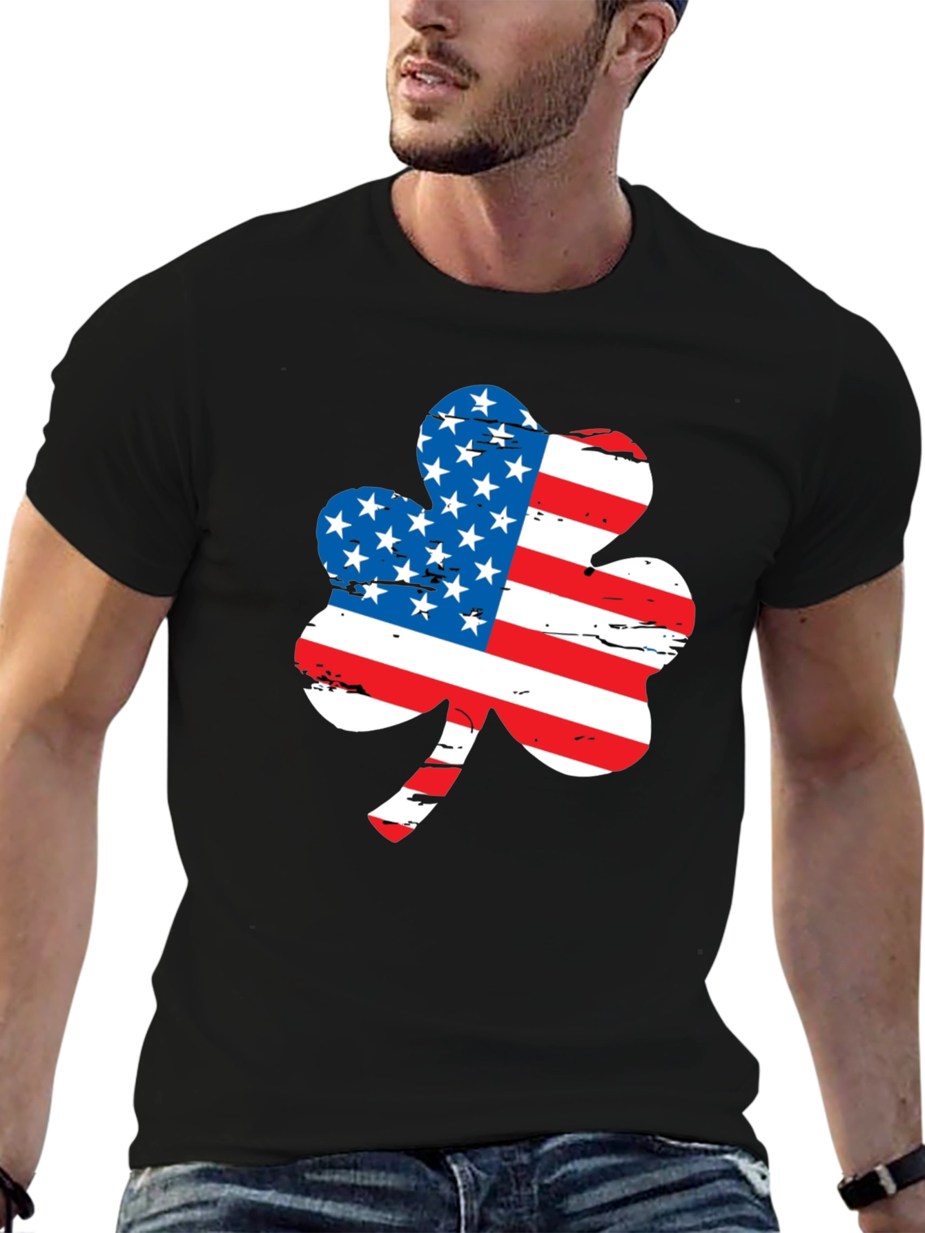 American Flag Shamrock T-Shirt