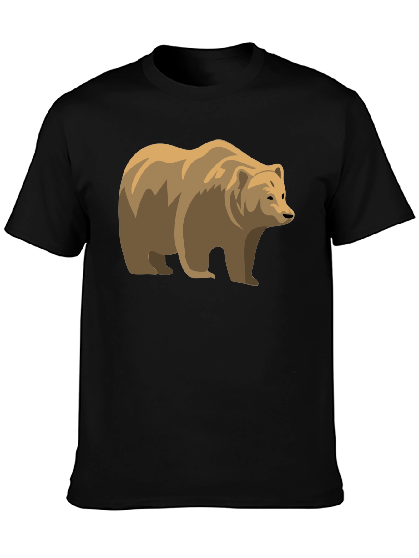 Bear Graphic Black Tee - Stylish Wildlife Shirt