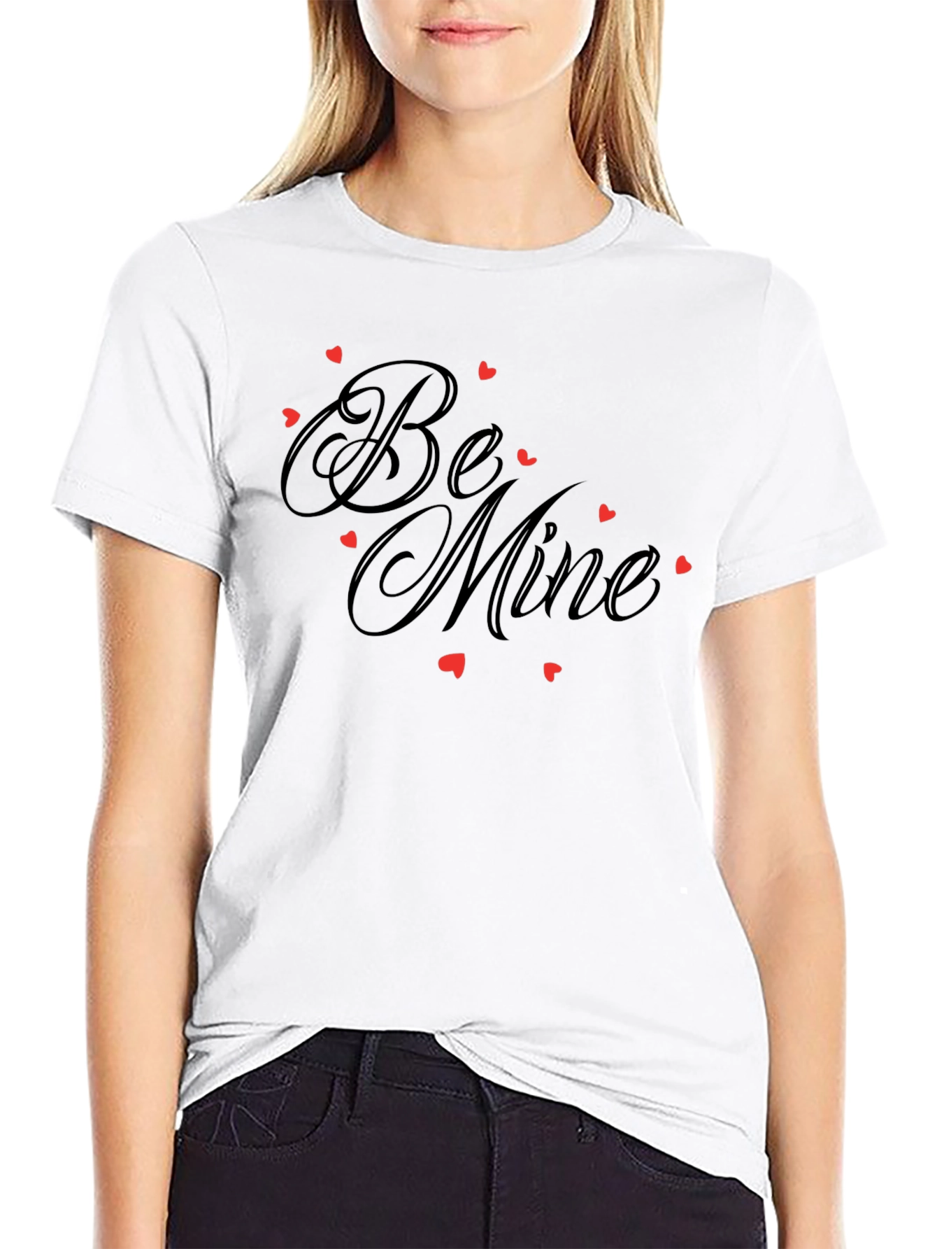 Be Mine Graphic Tee - Valentines Day Black Shirt