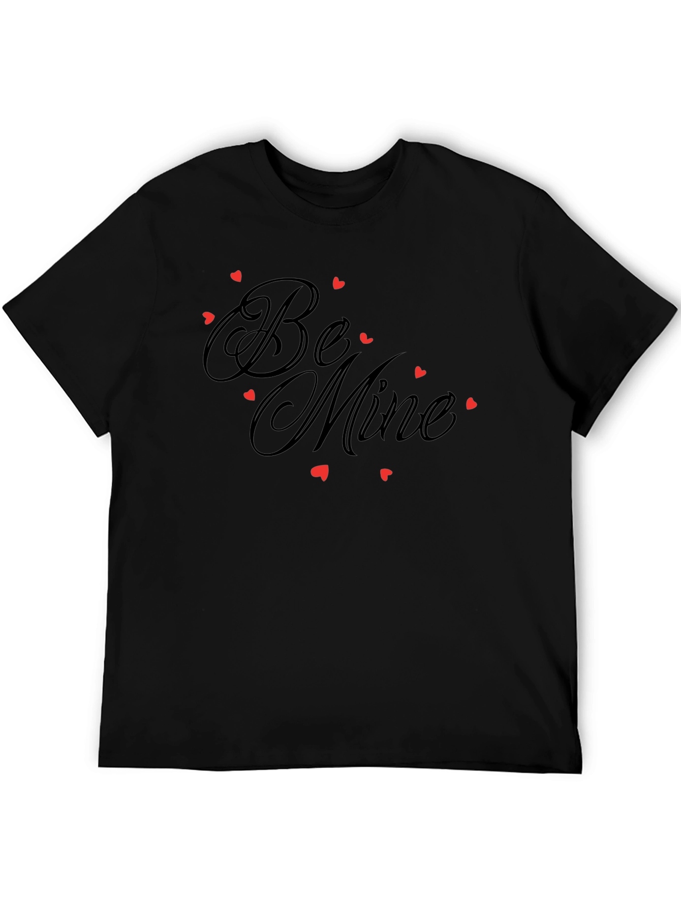 Be Mine Graphic Tee - Valentines Day Black Shirt