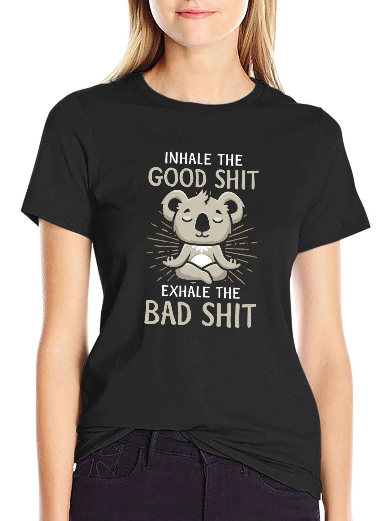 Inhale Good Exhale Bad Koala T-Shirt