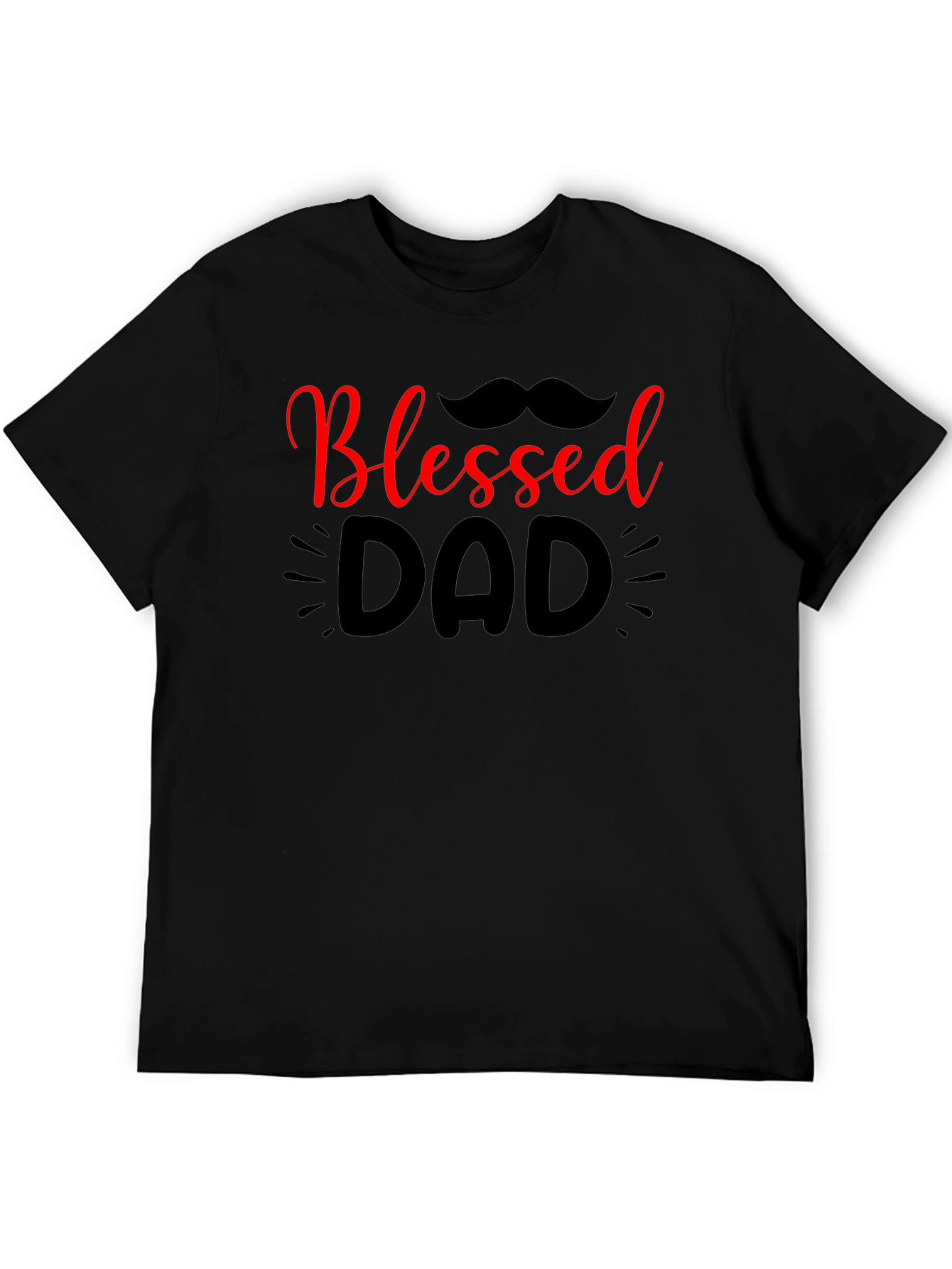 Blessed Dad Graphic Tee - Black