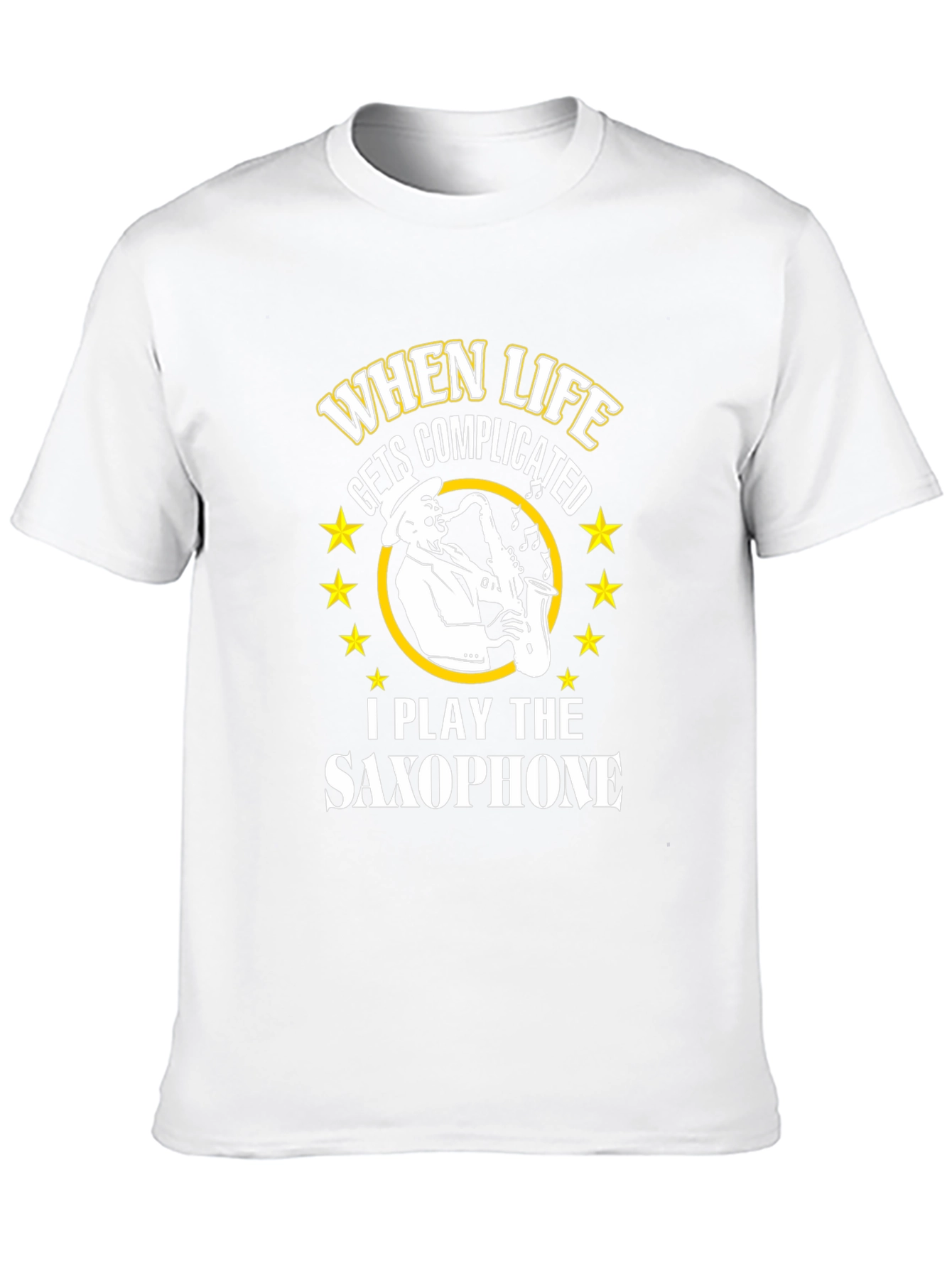Saxophone Player Graphic T-Shirt Black