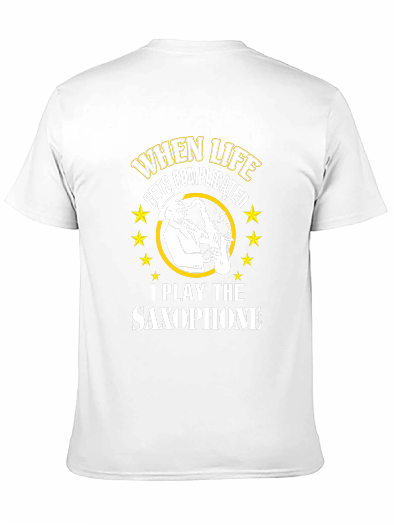 Saxophone Player Graphic T-Shirt Black