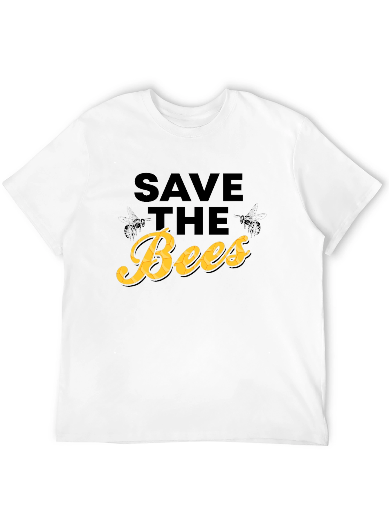 Save the Bees T-Shirt - Black Cotton Graphic Tee