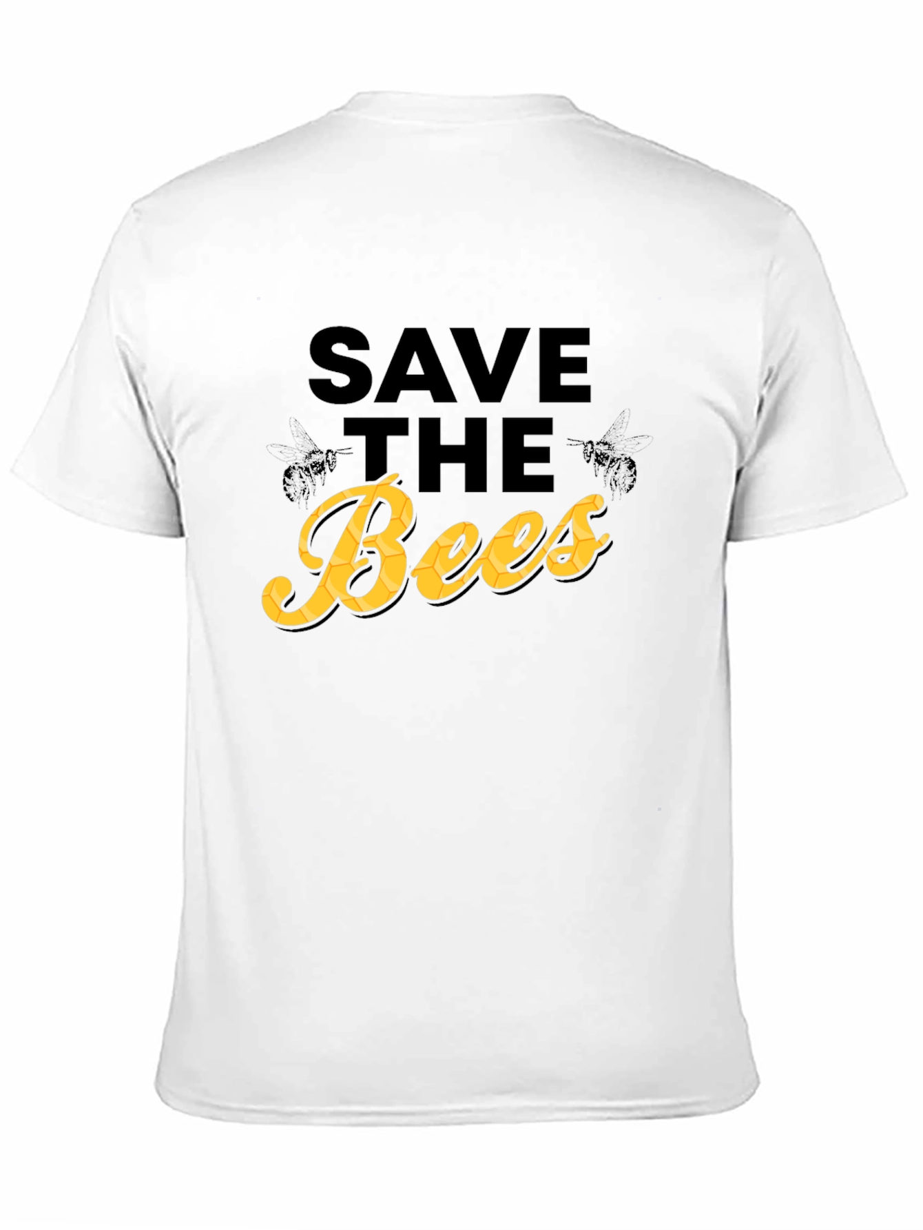 Save the Bees T-Shirt - Black Cotton Graphic Tee