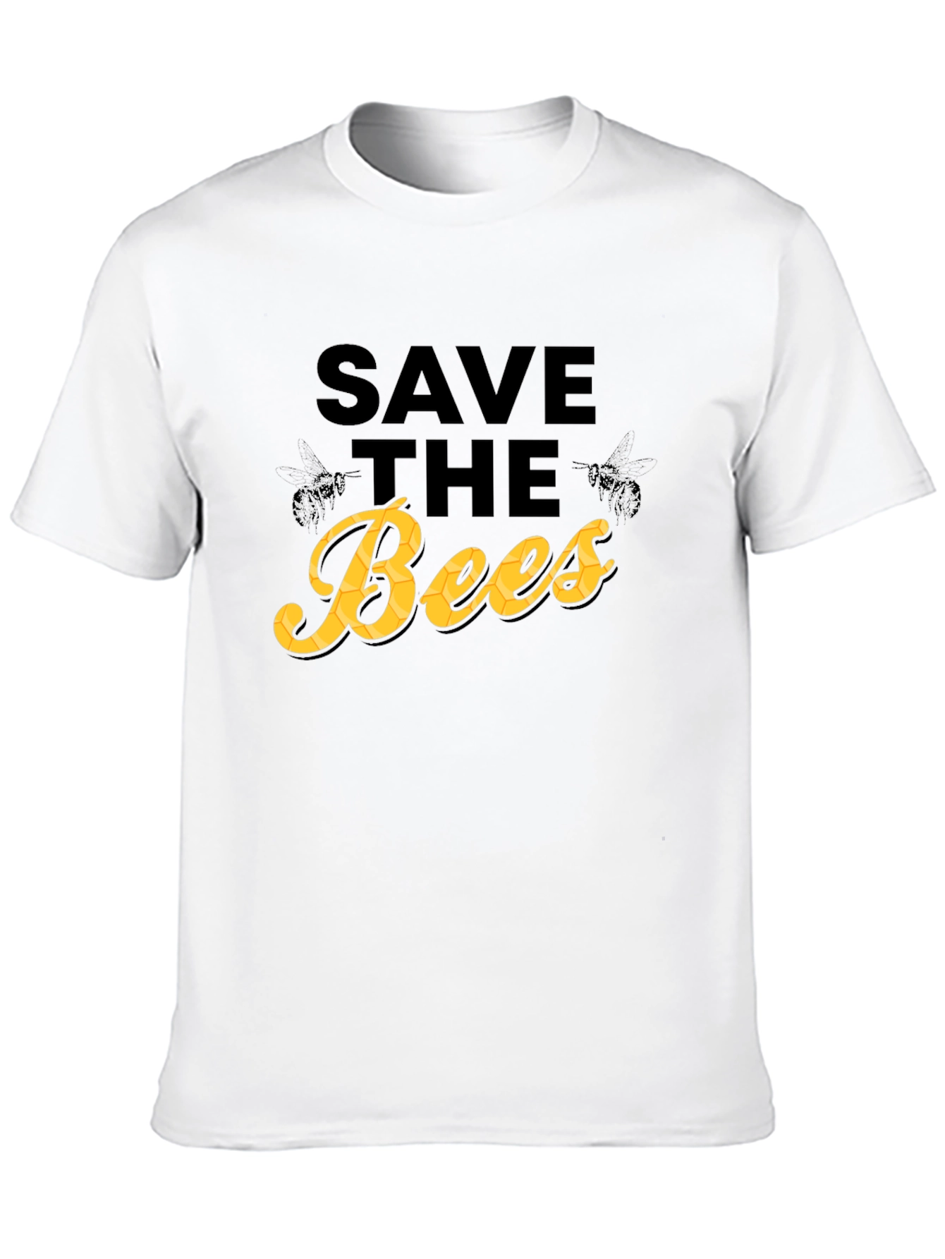 Save the Bees T-Shirt - Black Cotton Graphic Tee