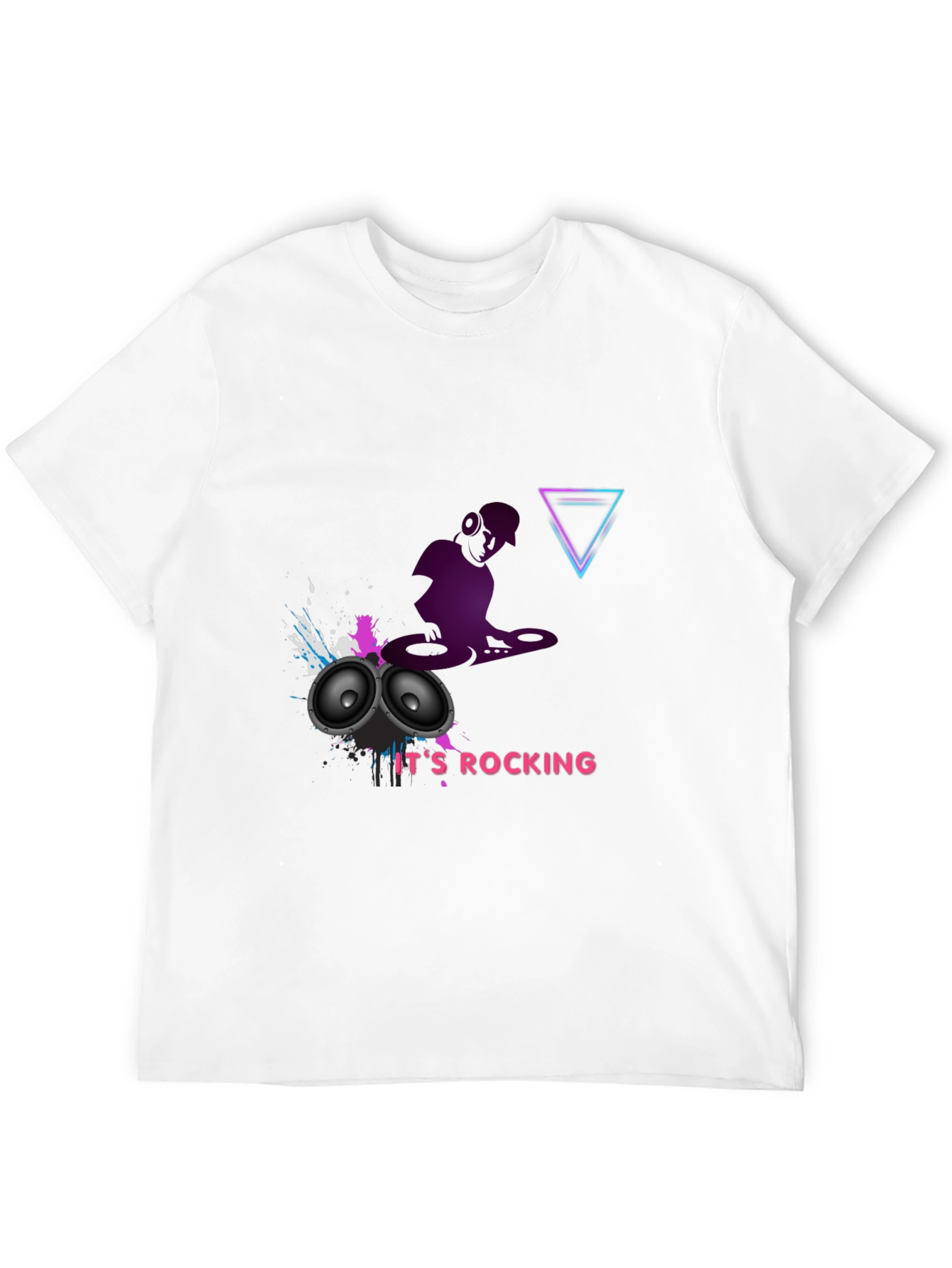 DJ Rocking Black Graphic Tee