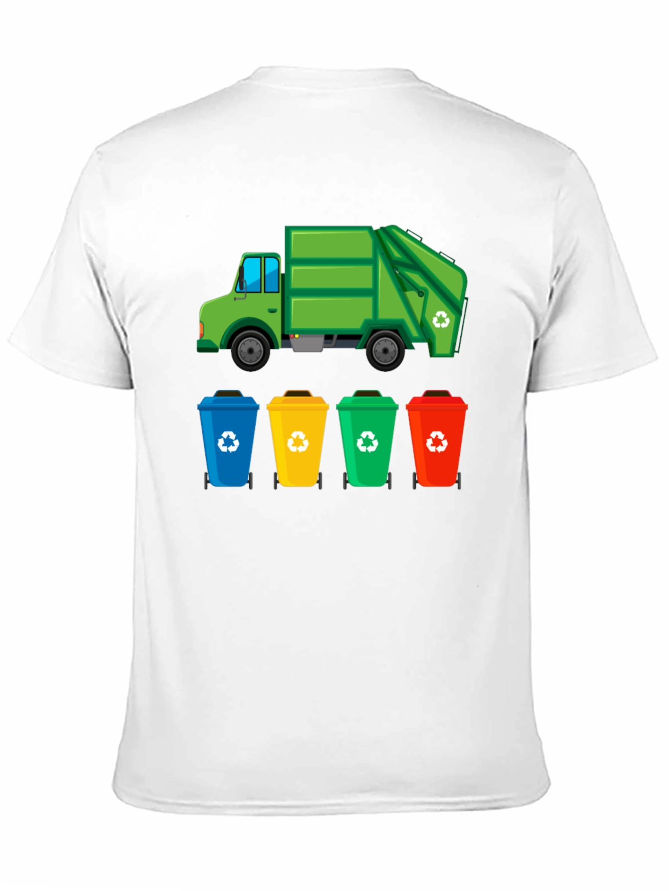 Recycle Truck & Bins Graphic T-Shirt - Eco-Friendly Design