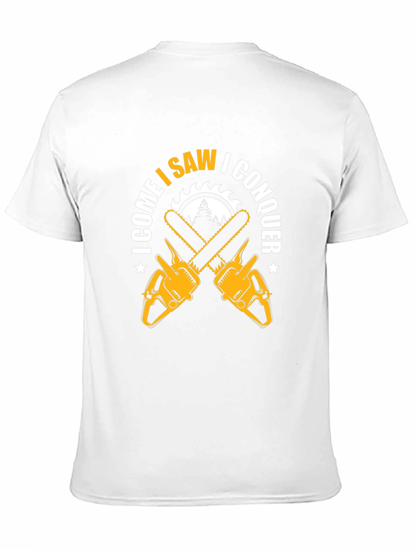 I Come I Saw I Conquer Chainsaw Graphic T-Shirt