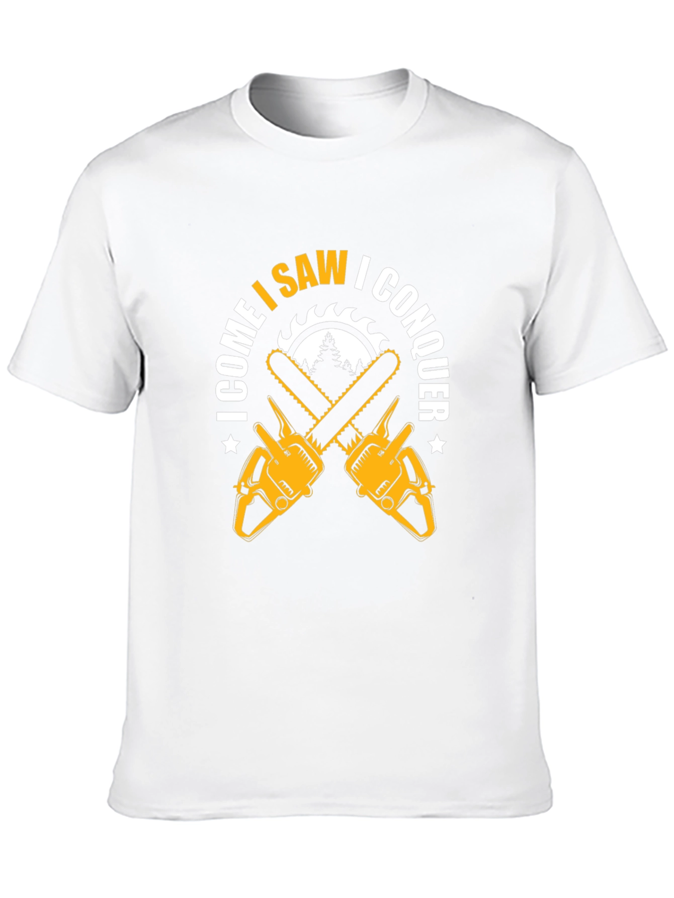 I Come I Saw I Conquer Chainsaw Graphic T-Shirt