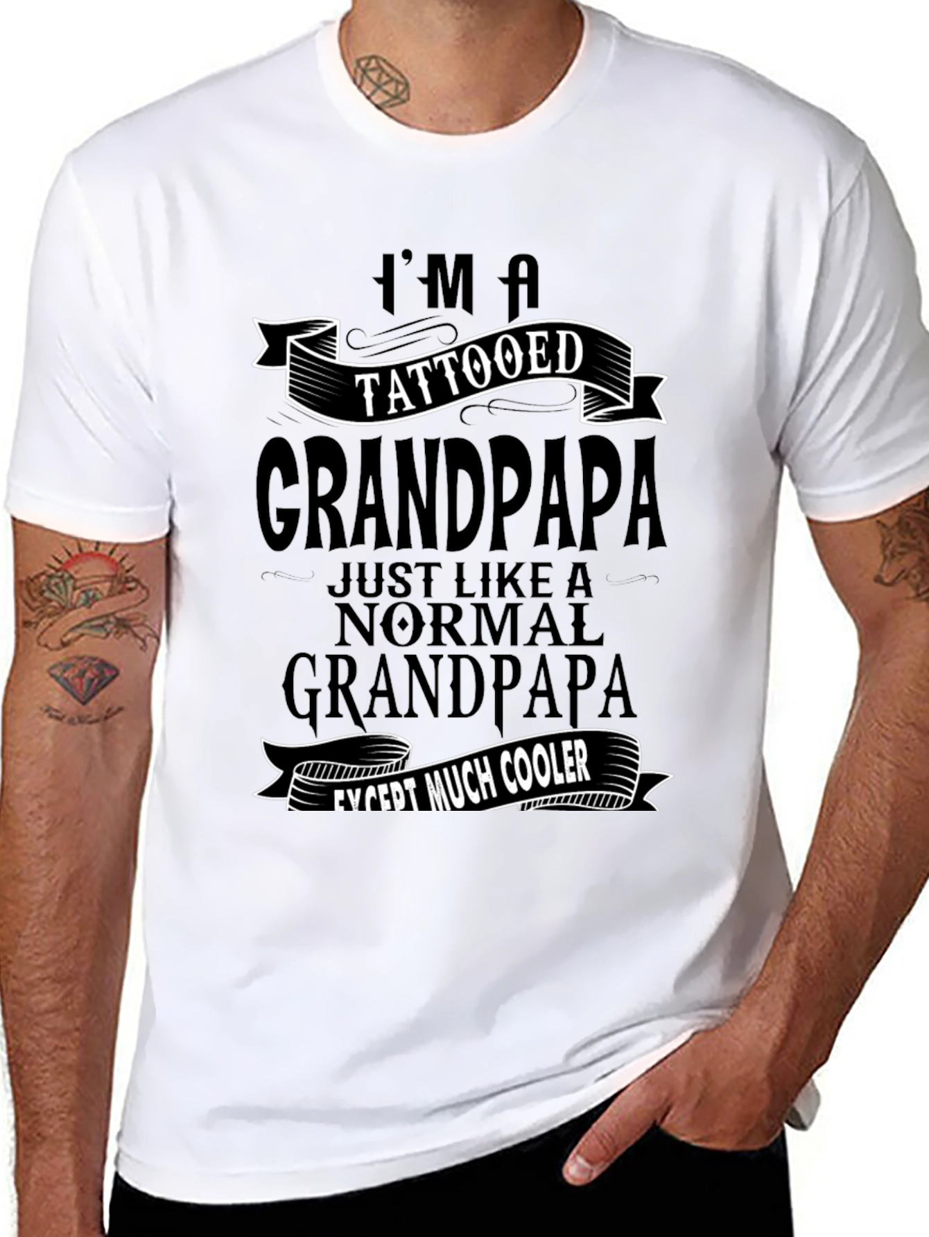 Tattooed Grandpapa T-Shirt - Cool Grandpa Style