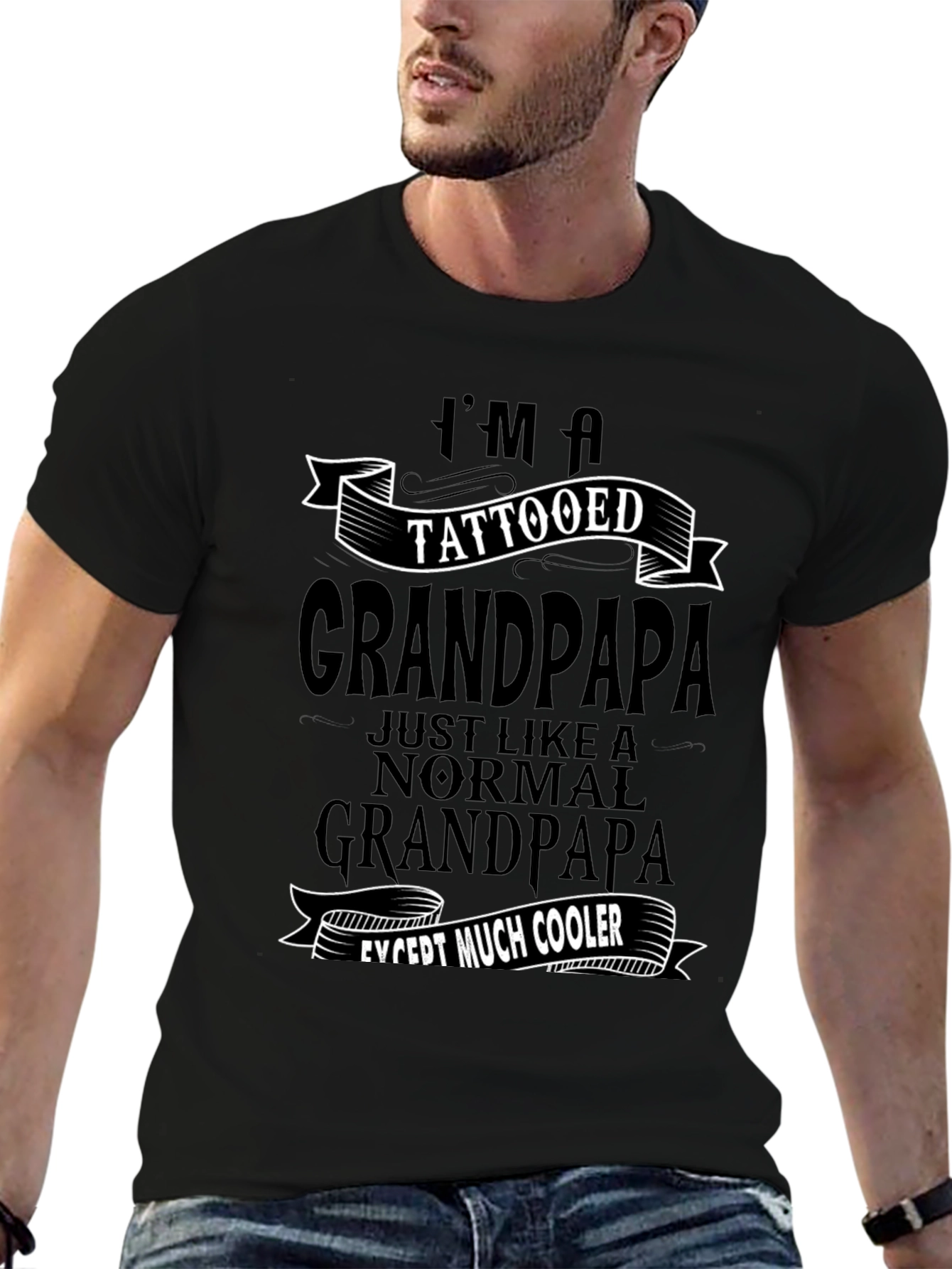 Tattooed Grandpapa T-Shirt - Cool Grandpa Style