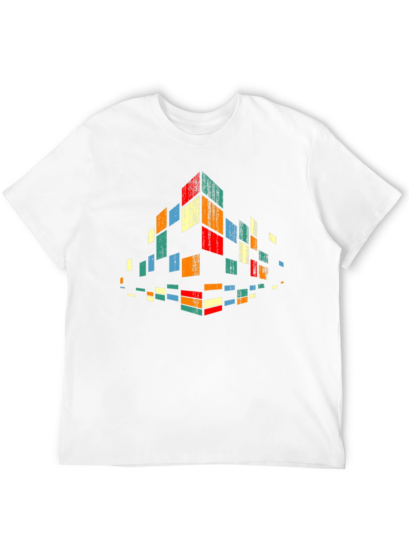Retro Pixel Block Graphic Tee - Black