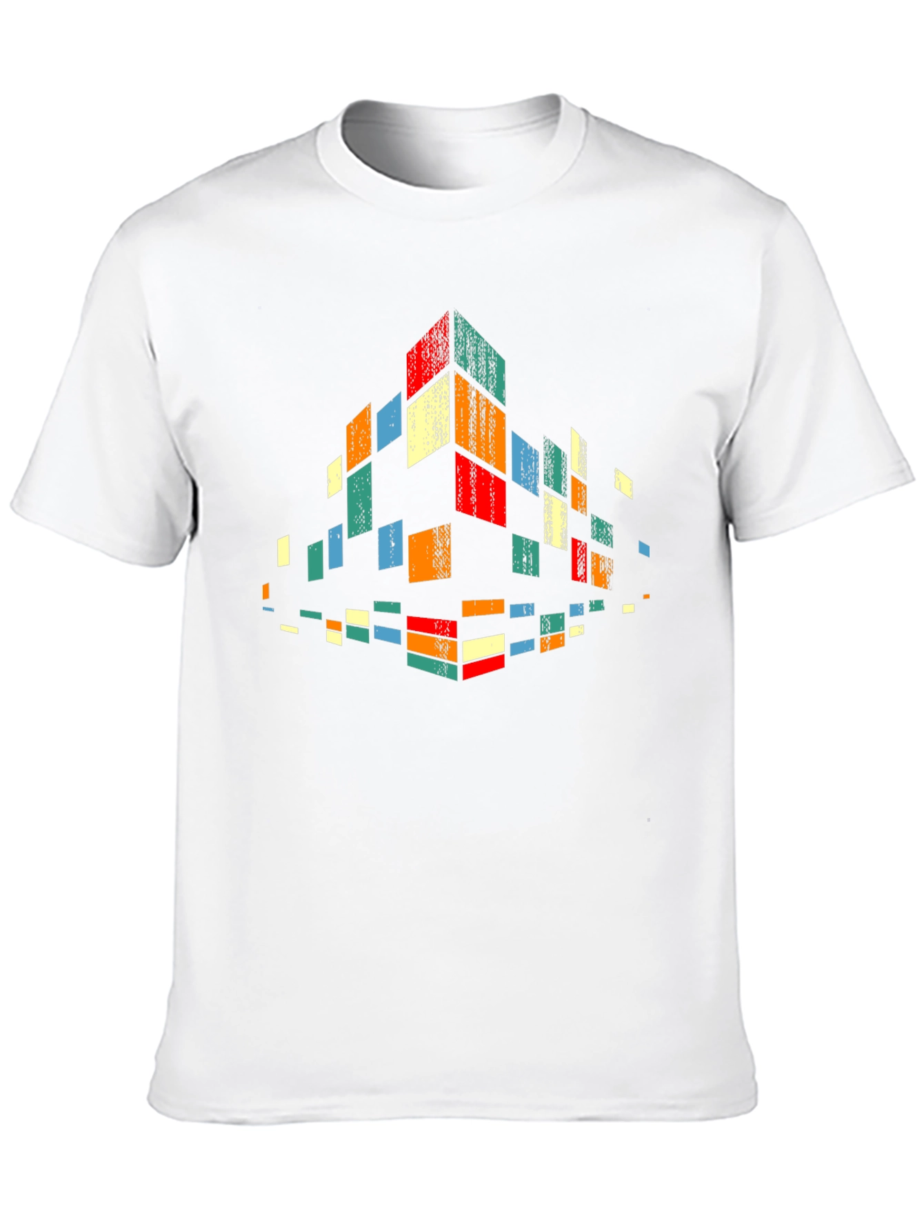 Retro Pixel Block Graphic Tee - Black