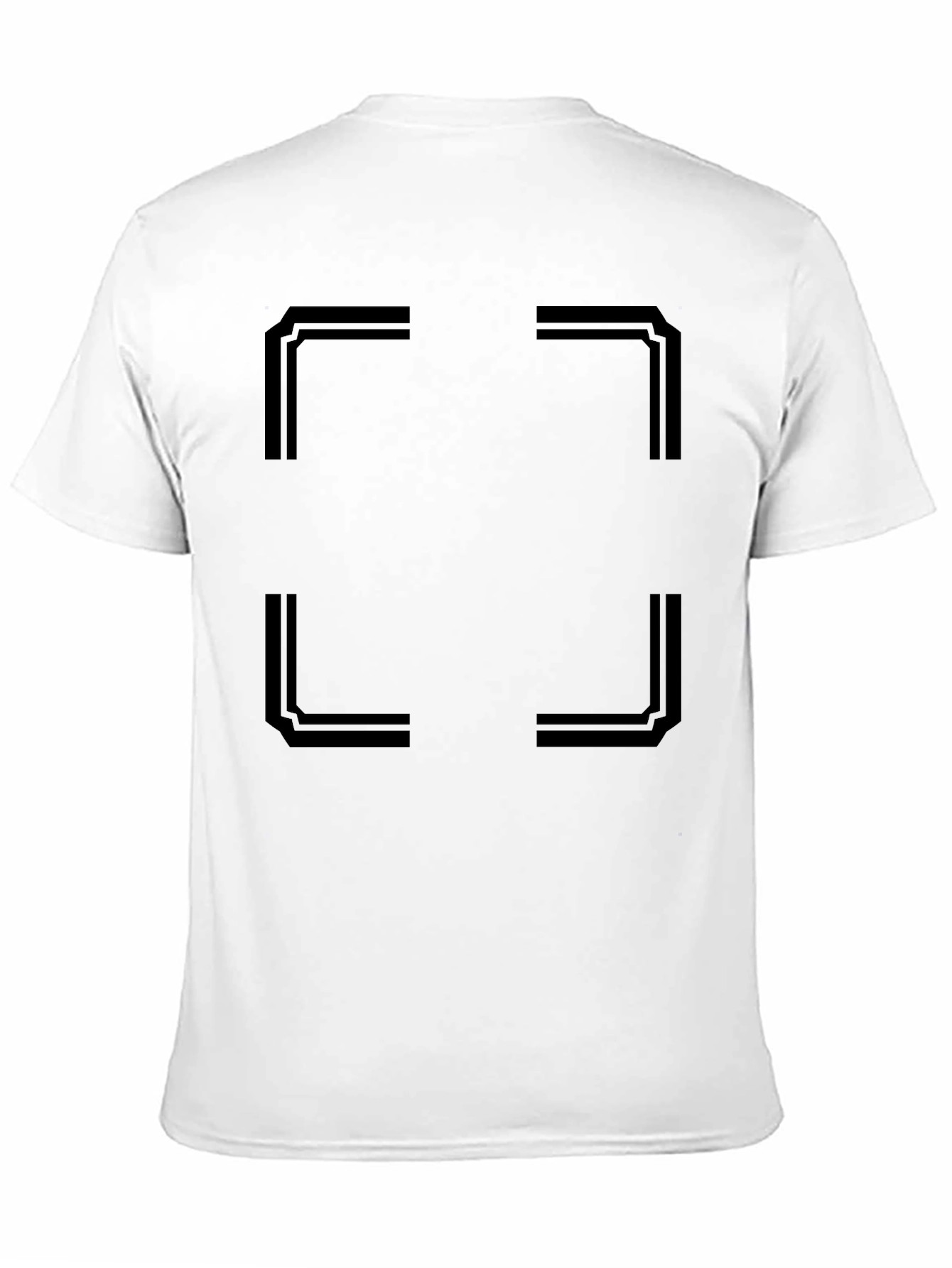 Geometric Square Graphic Tee - Modern Black T-Shirt