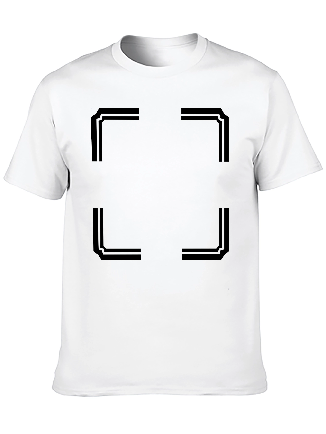 Geometric Square Graphic Tee - Modern Black T-Shirt