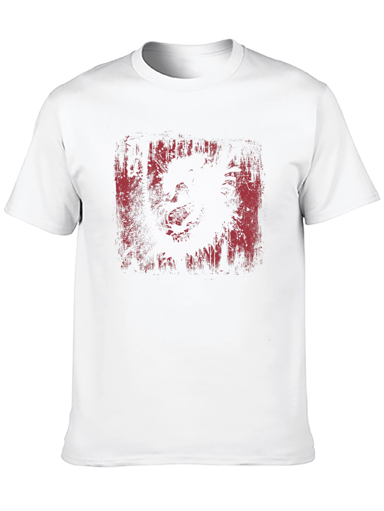 Distressed Graphic Print Black T-Shirt
