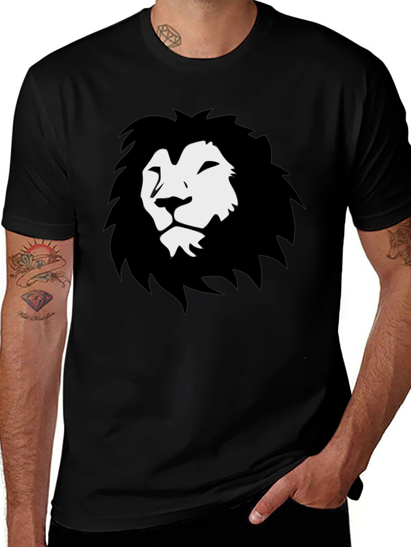 Black Lion Graphic T-Shirt - Bold & Stylish