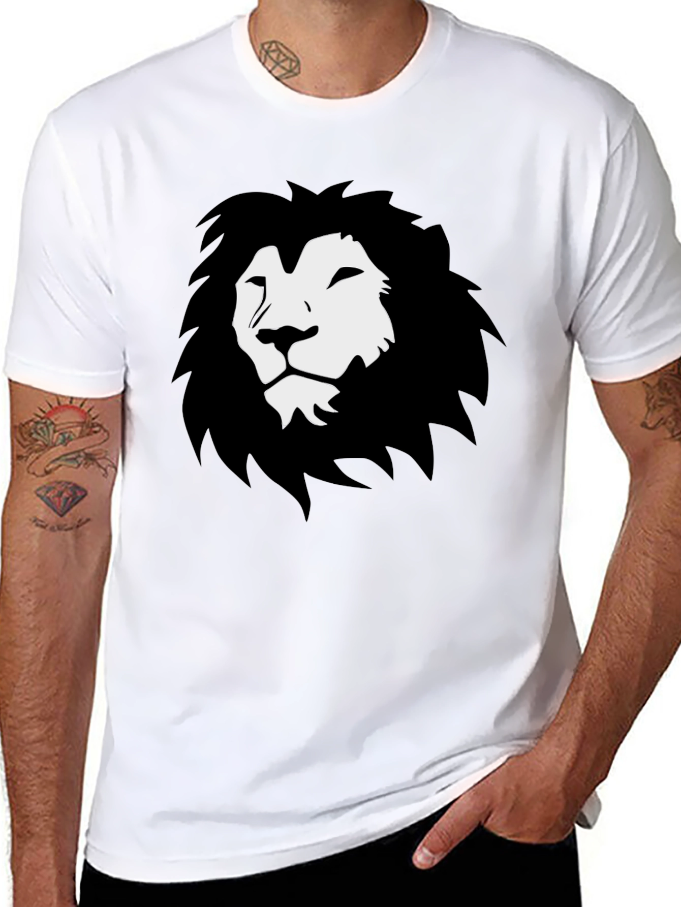 Black Lion Graphic T-Shirt - Bold & Stylish