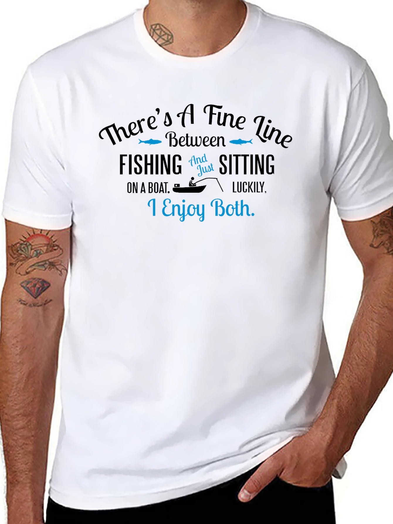 Fishing & Sitting Graphic Tee