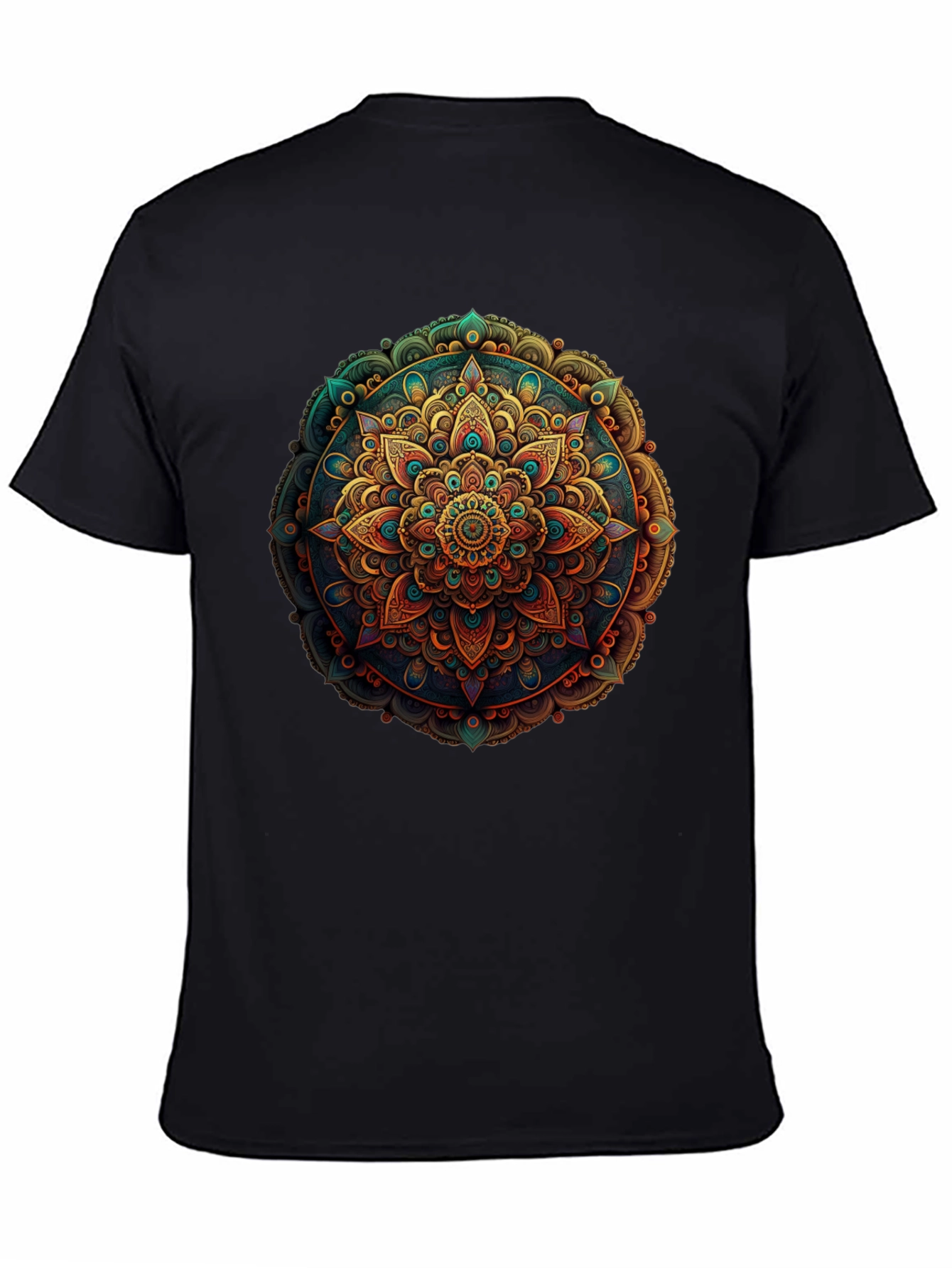 Mandala Design Black T-Shirt