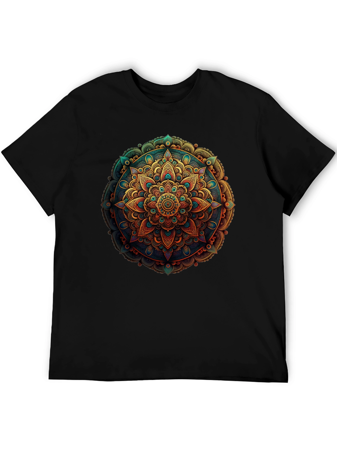Mandala Design Black T-Shirt