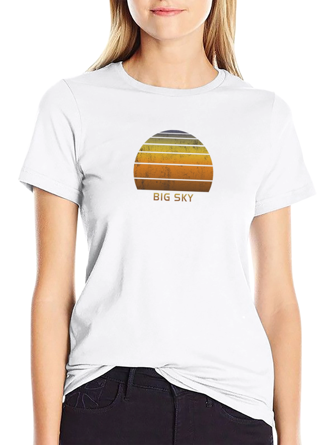 Big Sky Retro Sunset Graphic Tee - Soft Cotton
