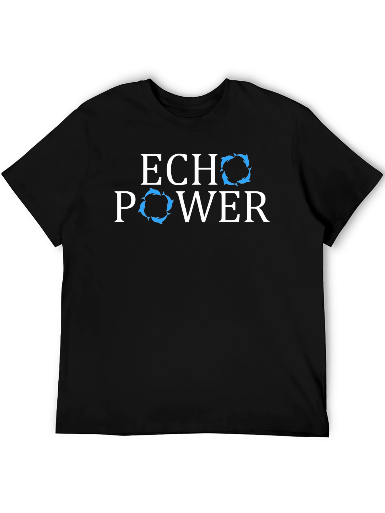 Echo Power Graphic Tee - Black Cotton T-Shirt
