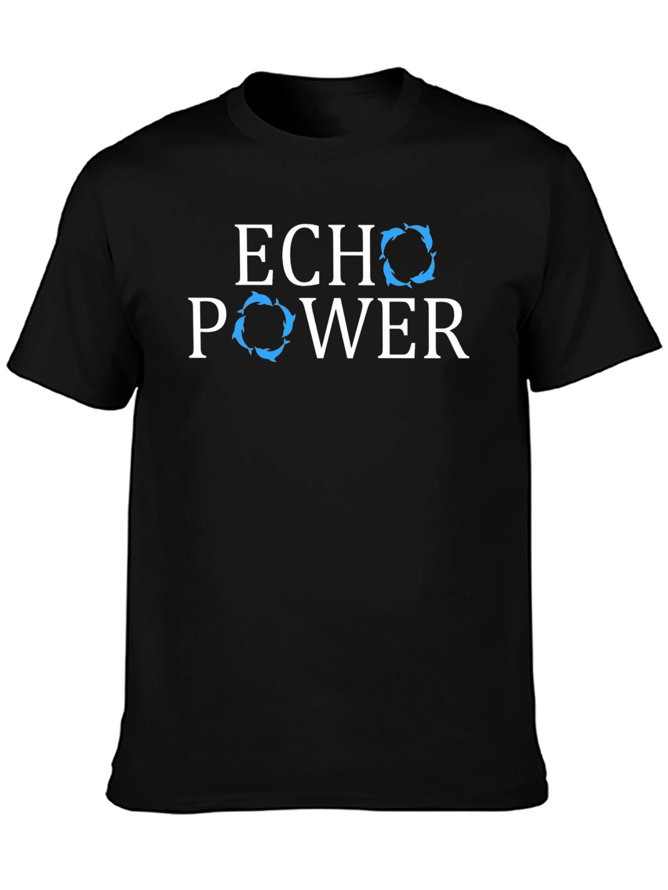 Echo Power Graphic Tee - Black Cotton T-Shirt