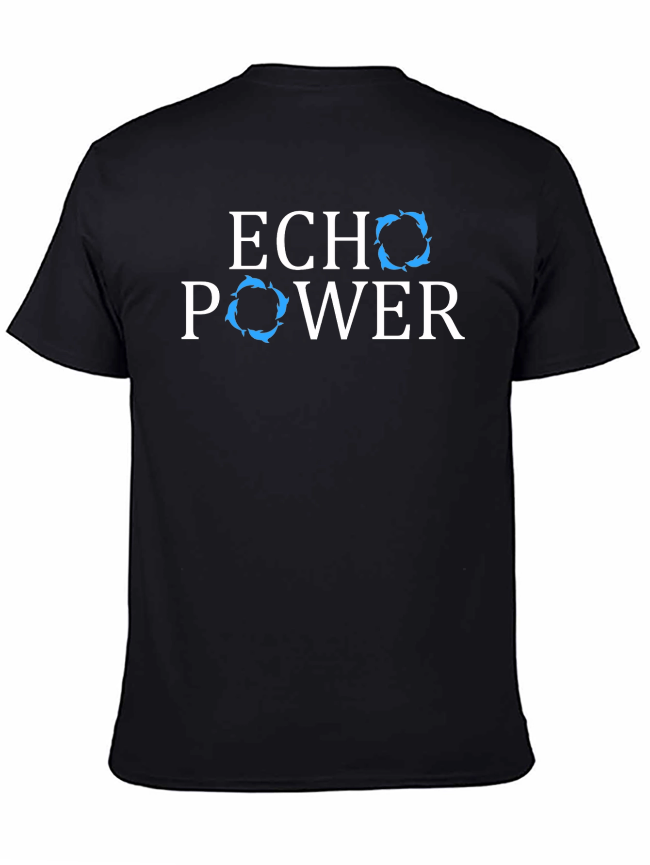 Echo Power Graphic Tee - Black Cotton T-Shirt