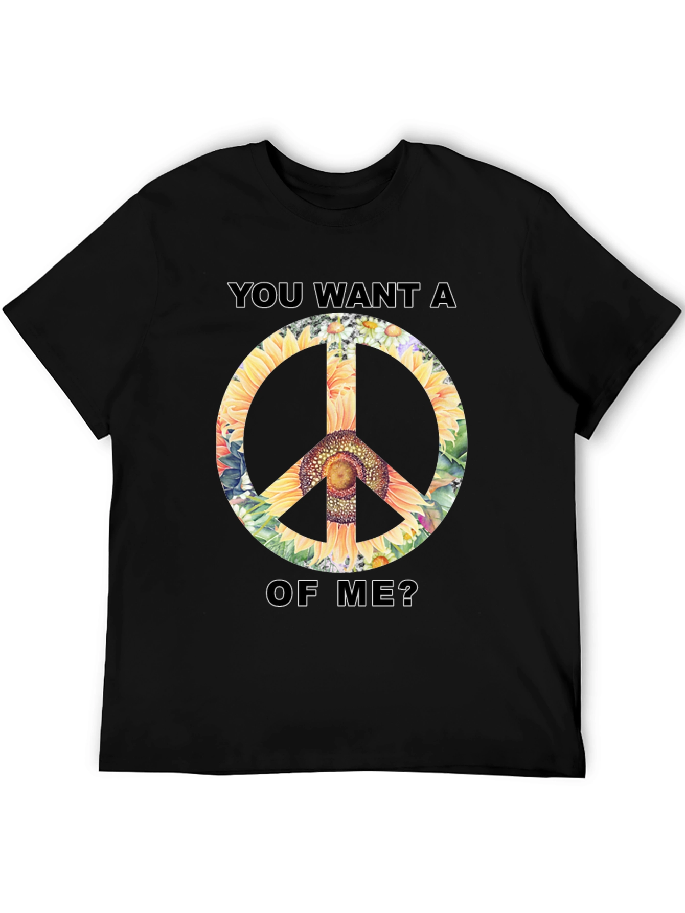 Sunflower Peace Sign Graphic Tee