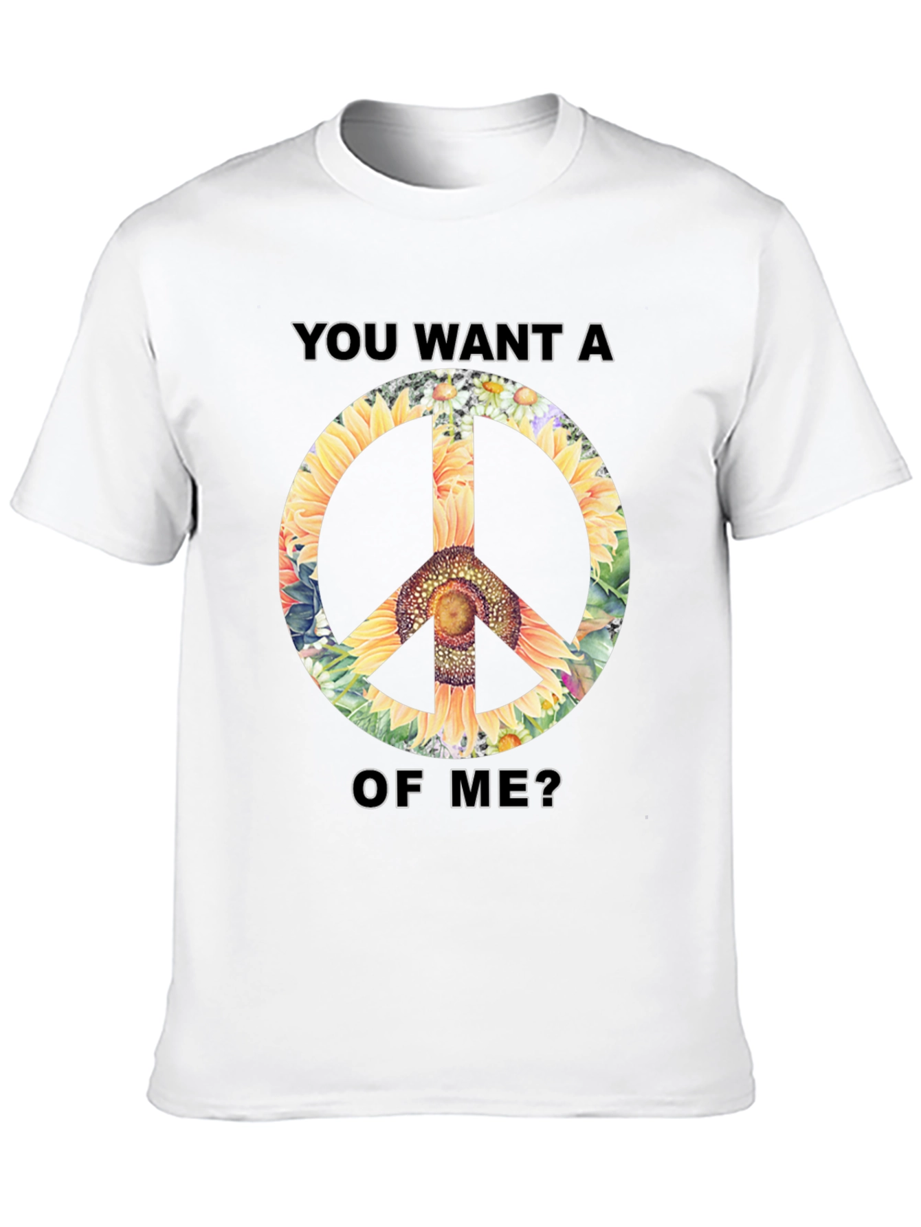 Sunflower Peace Sign Graphic Tee