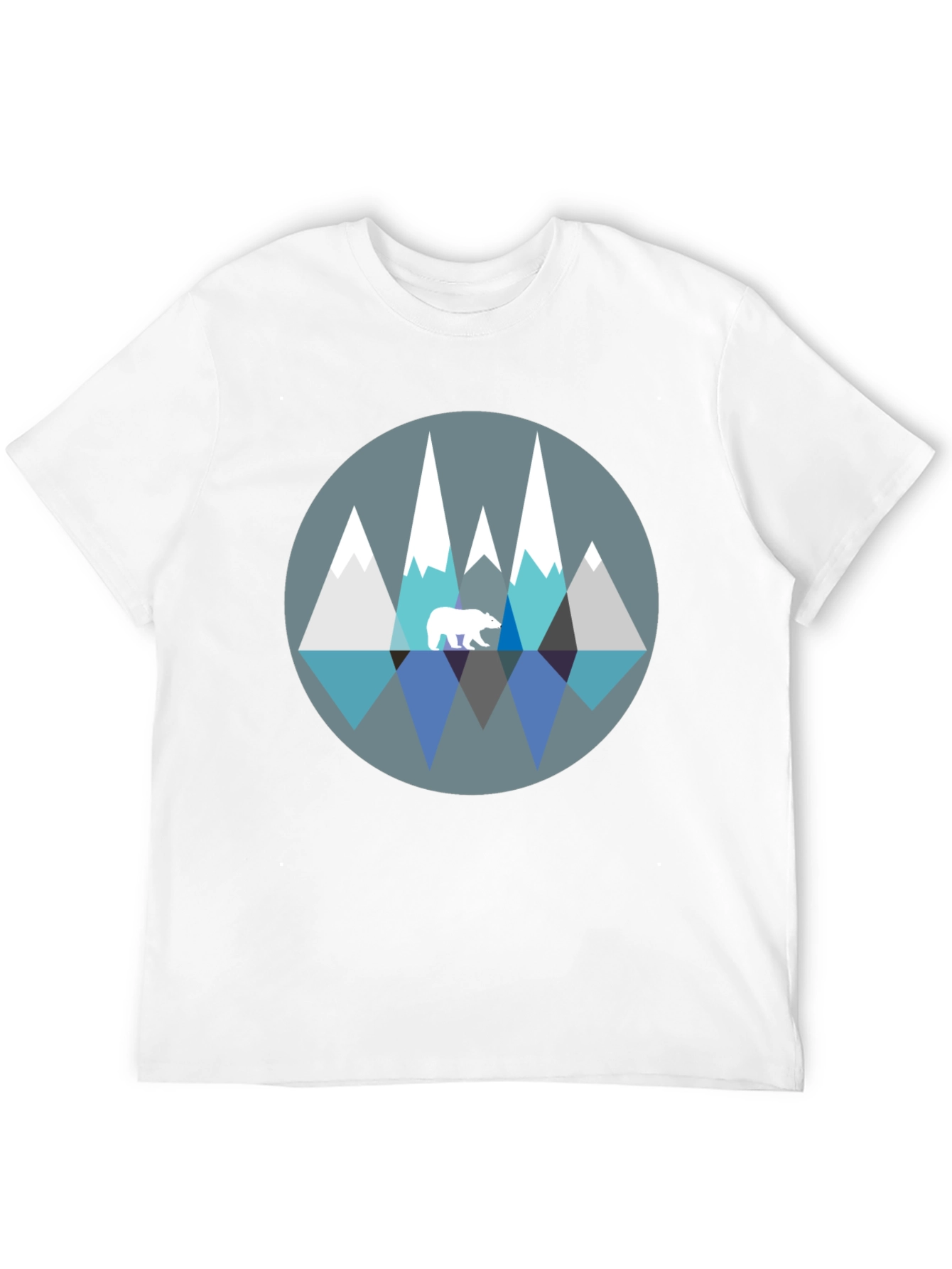 Geometric Mountain Bear Graphic Tee