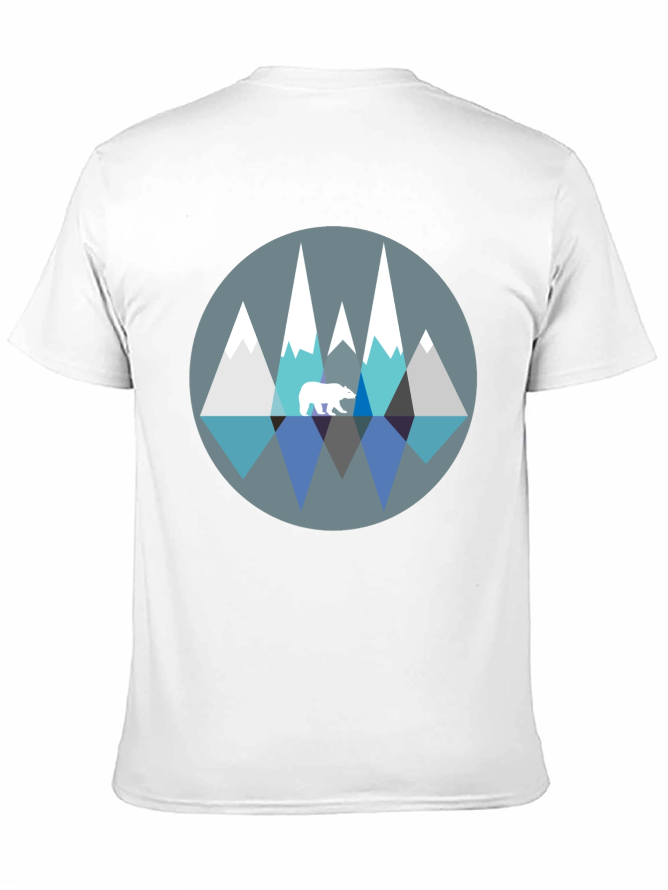 Geometric Mountain Bear Graphic Tee