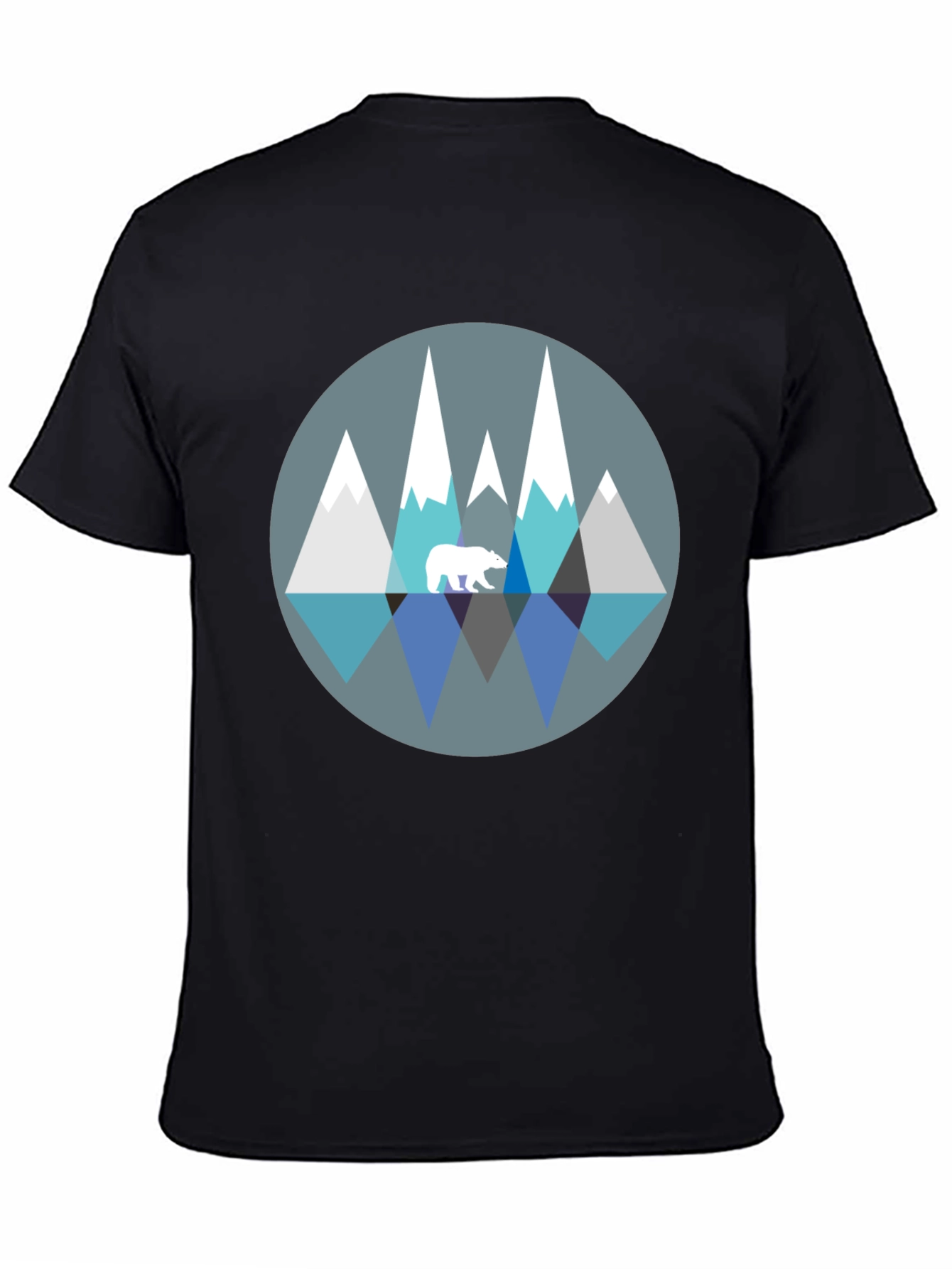 Geometric Mountain Bear Graphic Tee