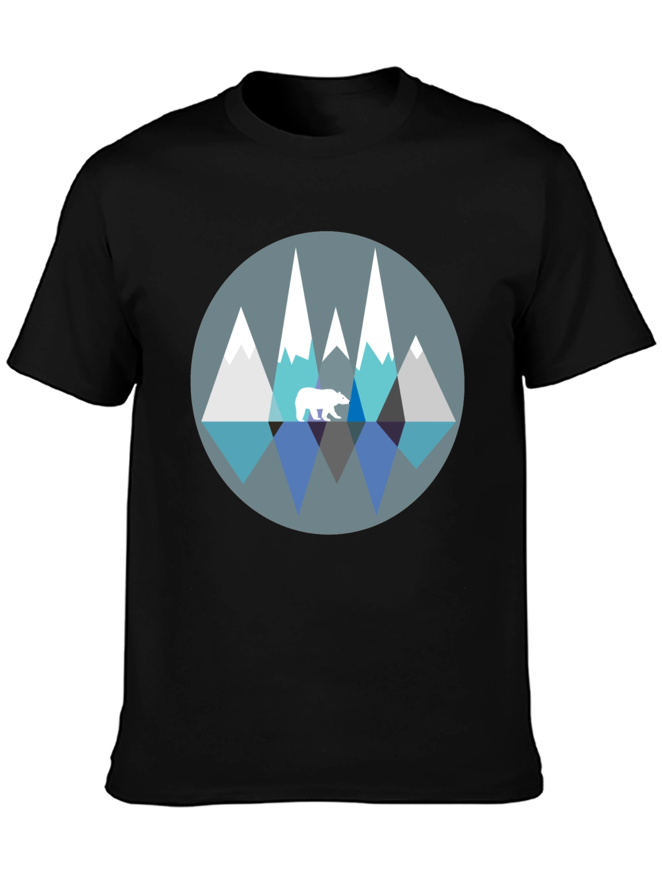 Geometric Mountain Bear Graphic Tee