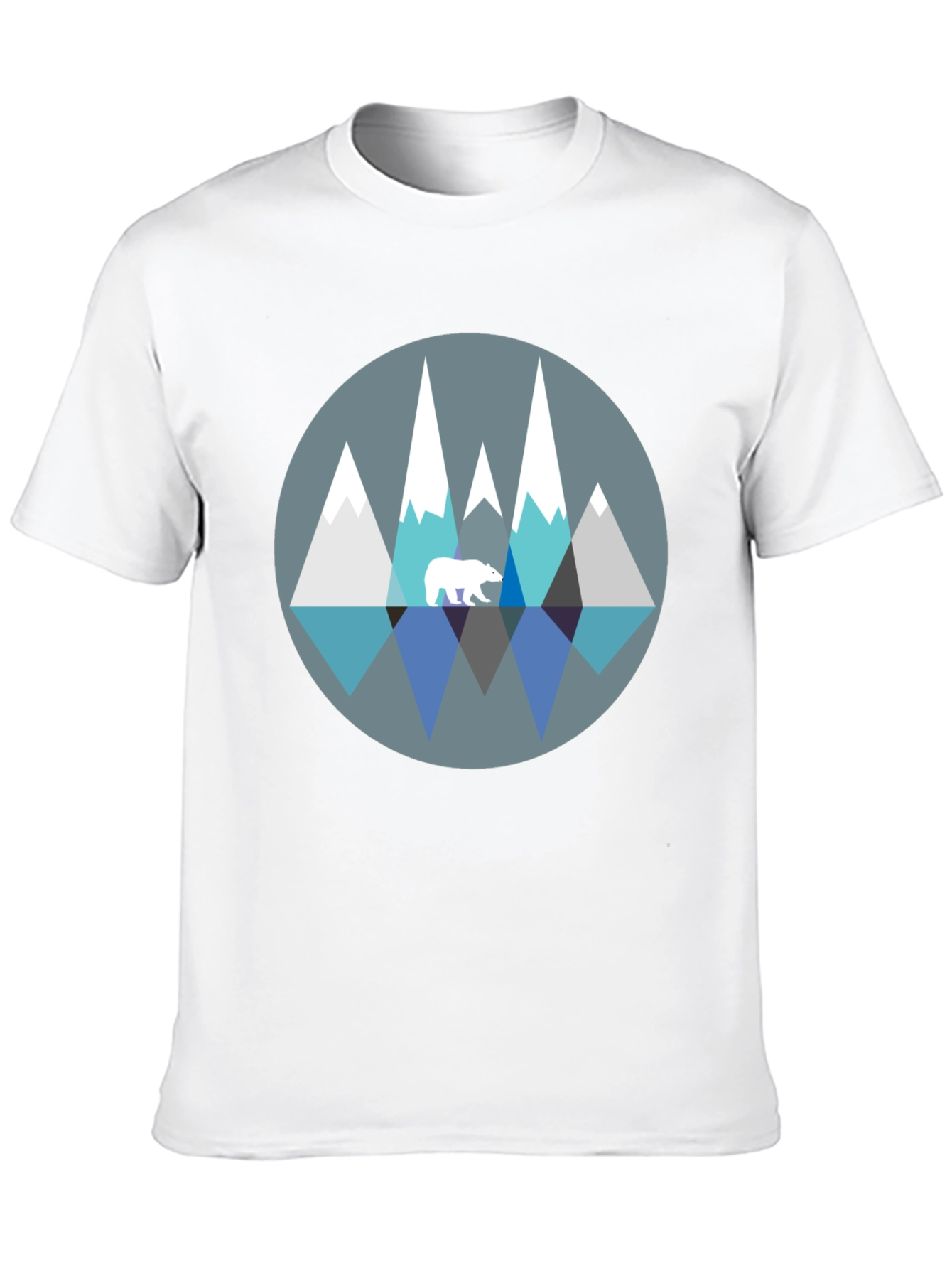 Geometric Mountain Bear Graphic Tee