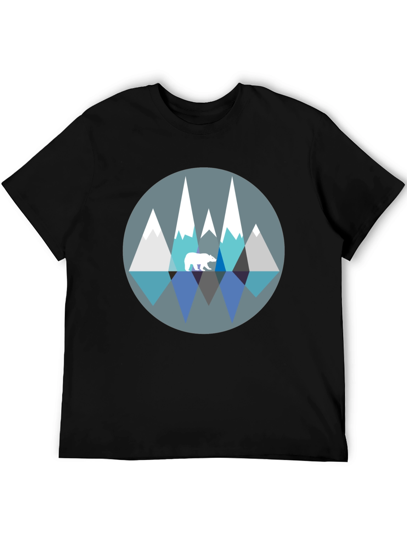 Geometric Mountain Bear Graphic Tee