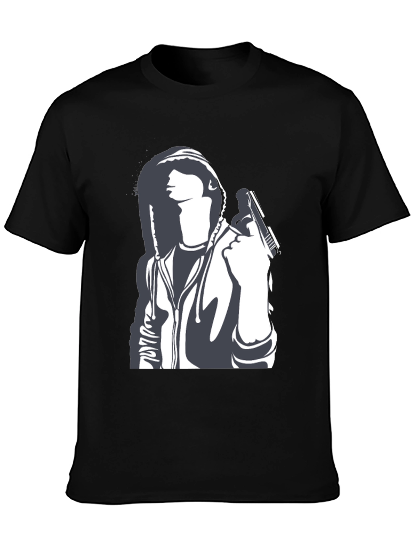 Gun Graphic Black T-Shirt
