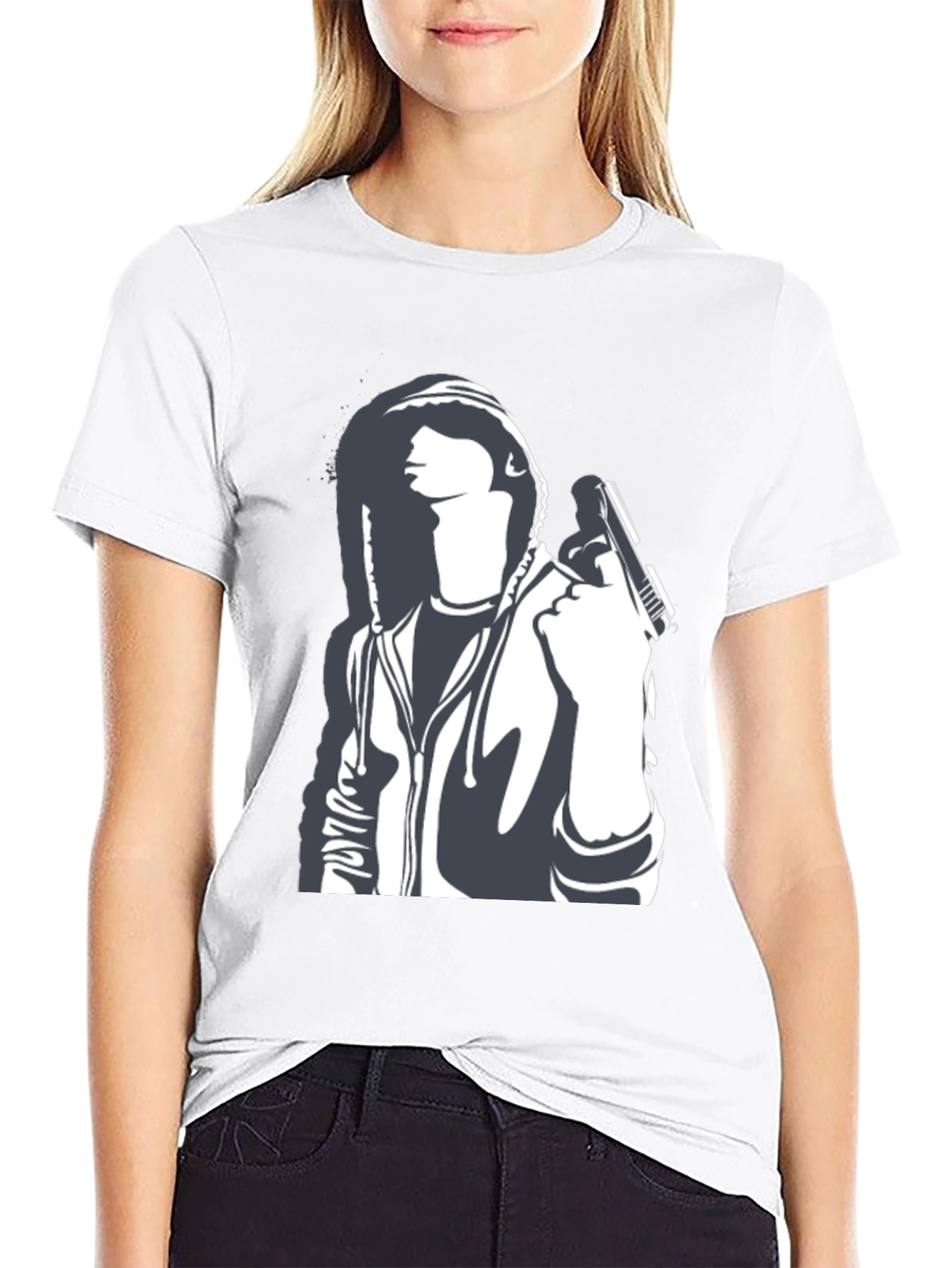 Gun Graphic Black T-Shirt