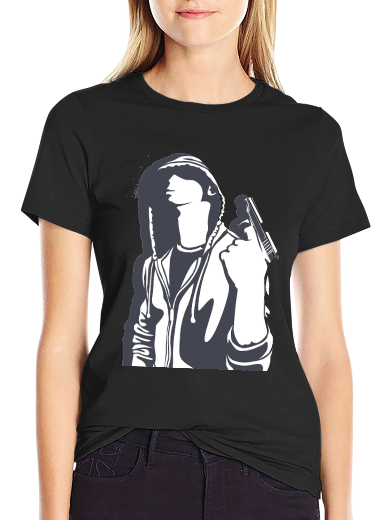 Gun Graphic Black T-Shirt