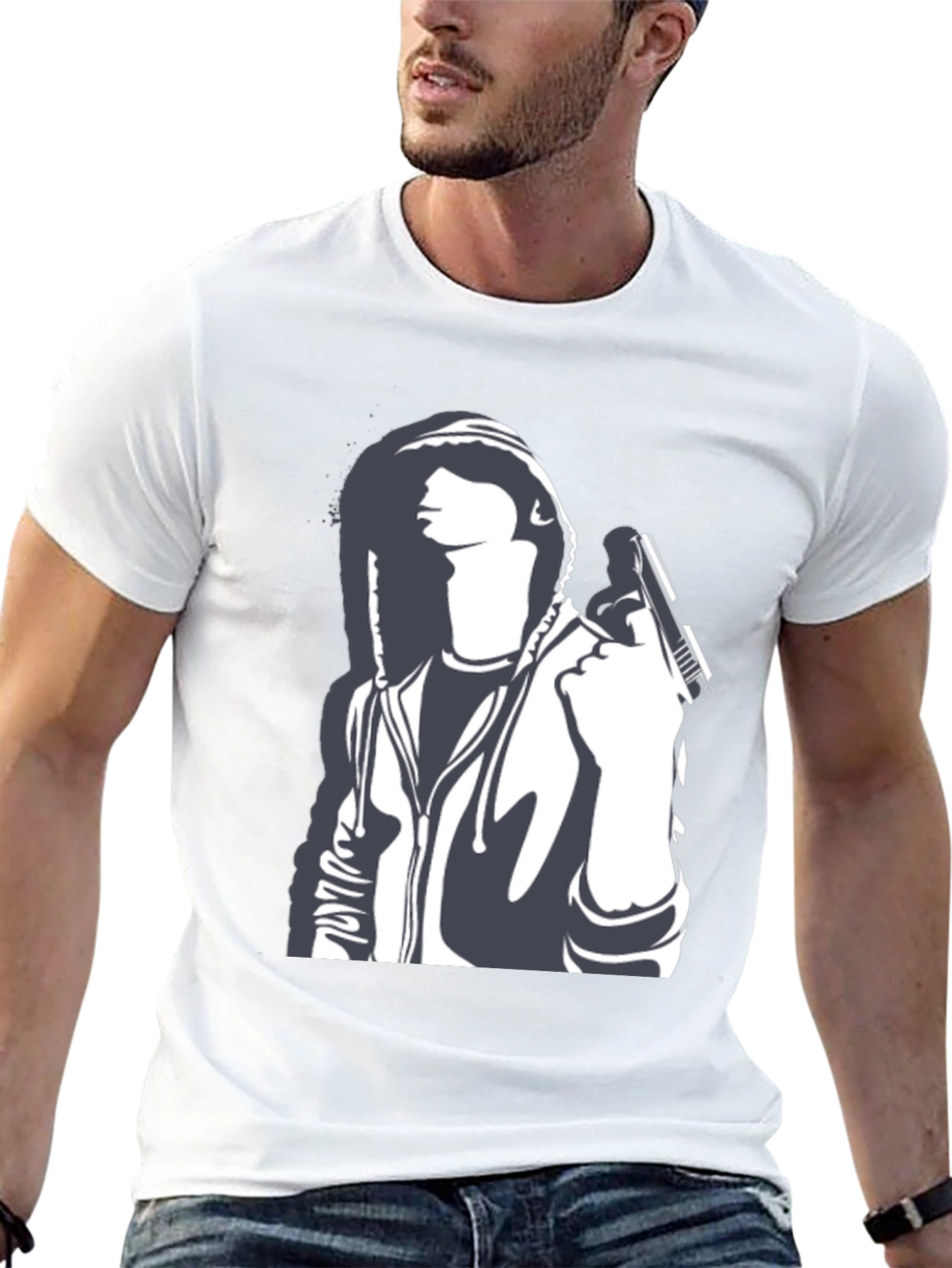 Gun Graphic Black T-Shirt