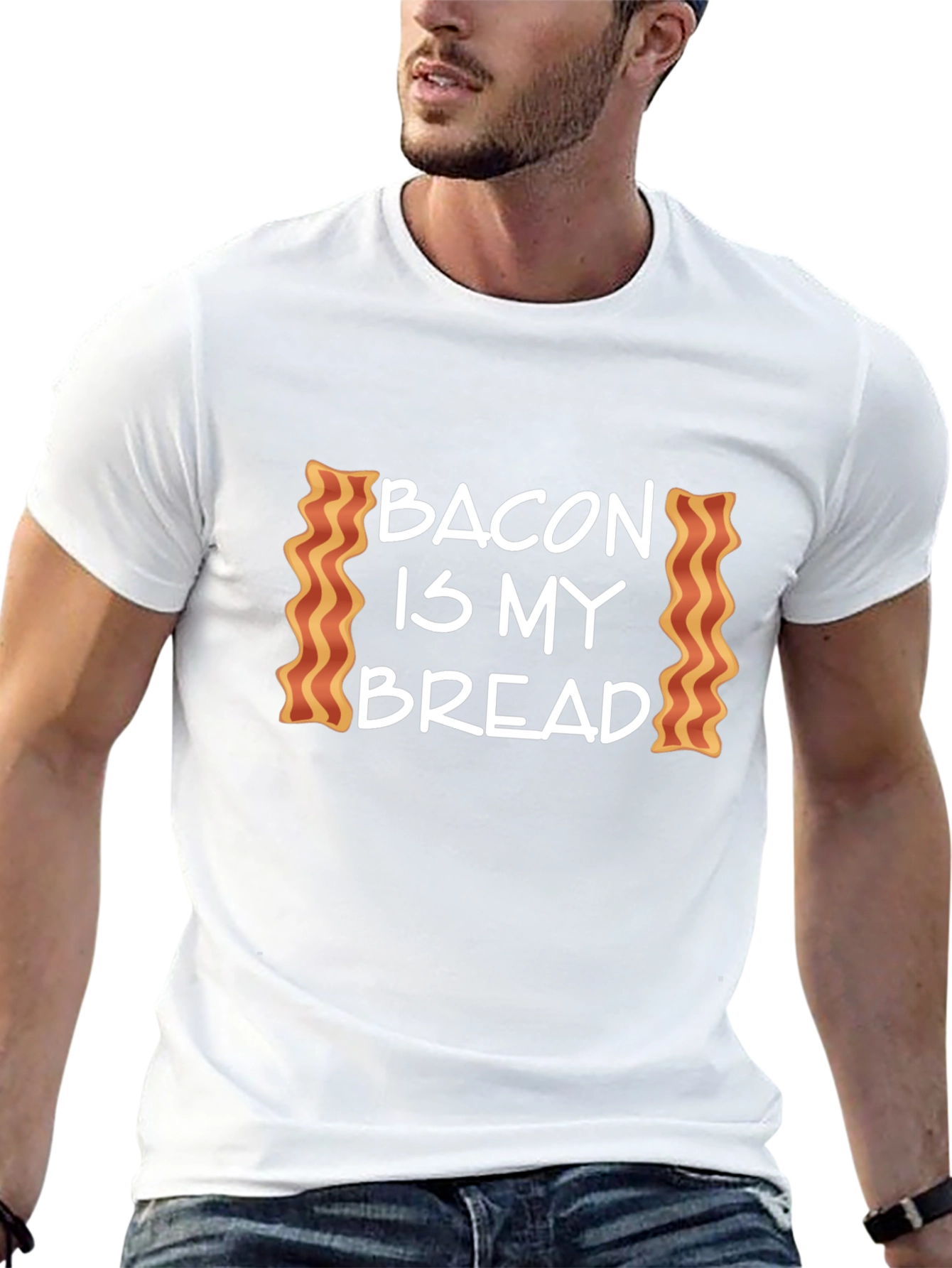 Bacon is My Bread Graphic Tee - Black T-Shirt