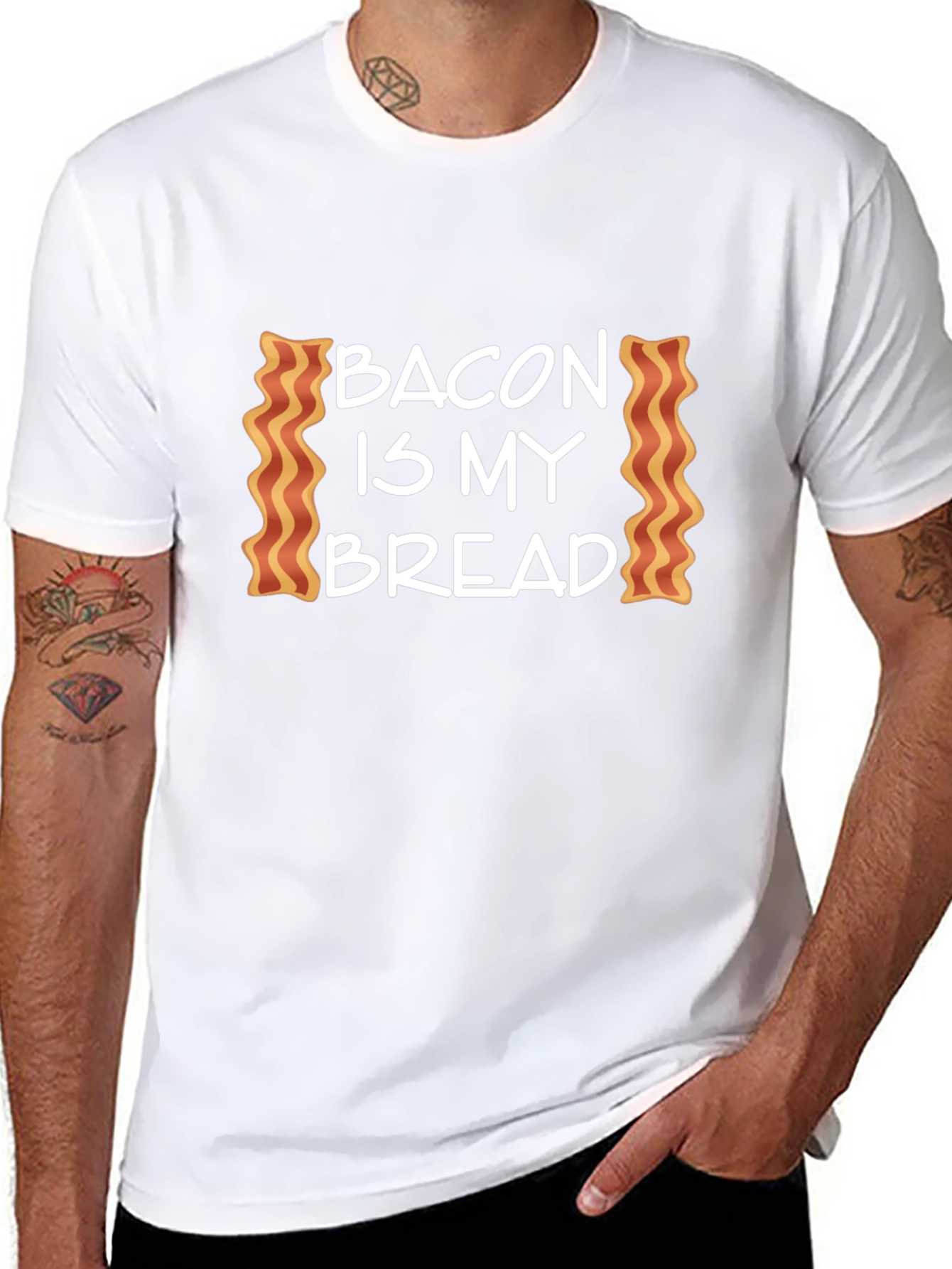 Bacon is My Bread Graphic Tee - Black T-Shirt