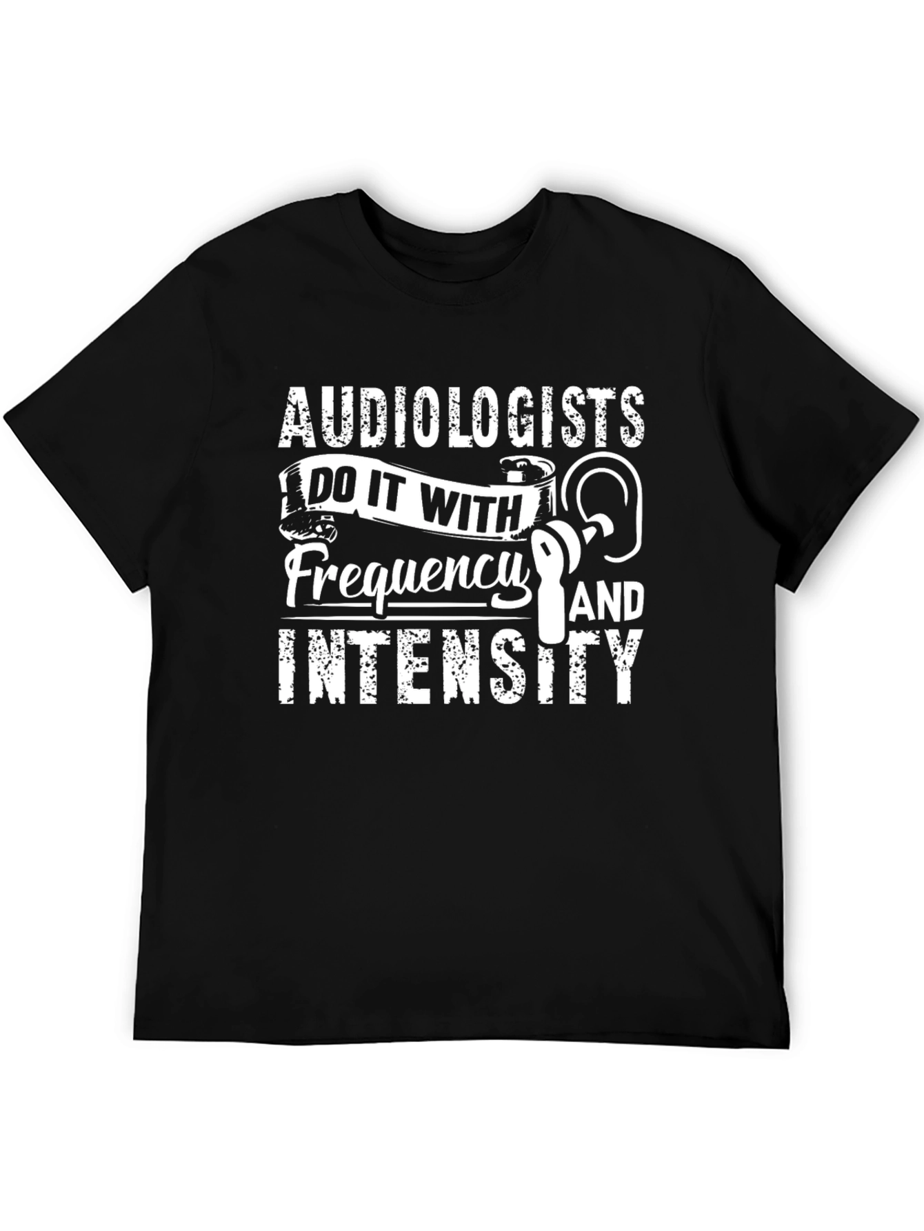 Audiologist Frequency & Intensity Black Graphic Tee