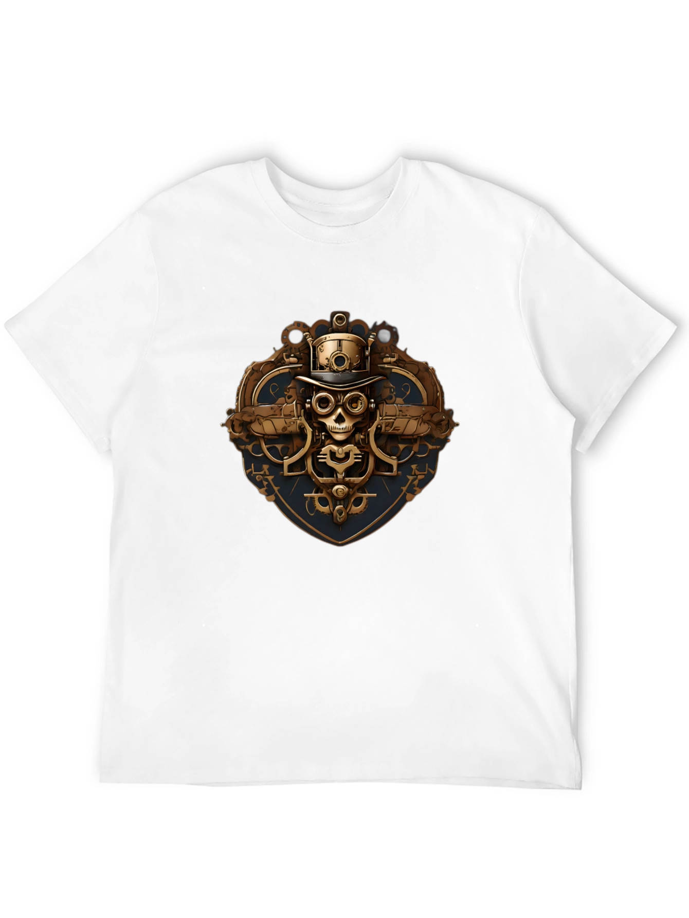 Steampunk Skull Graphic T-Shirt