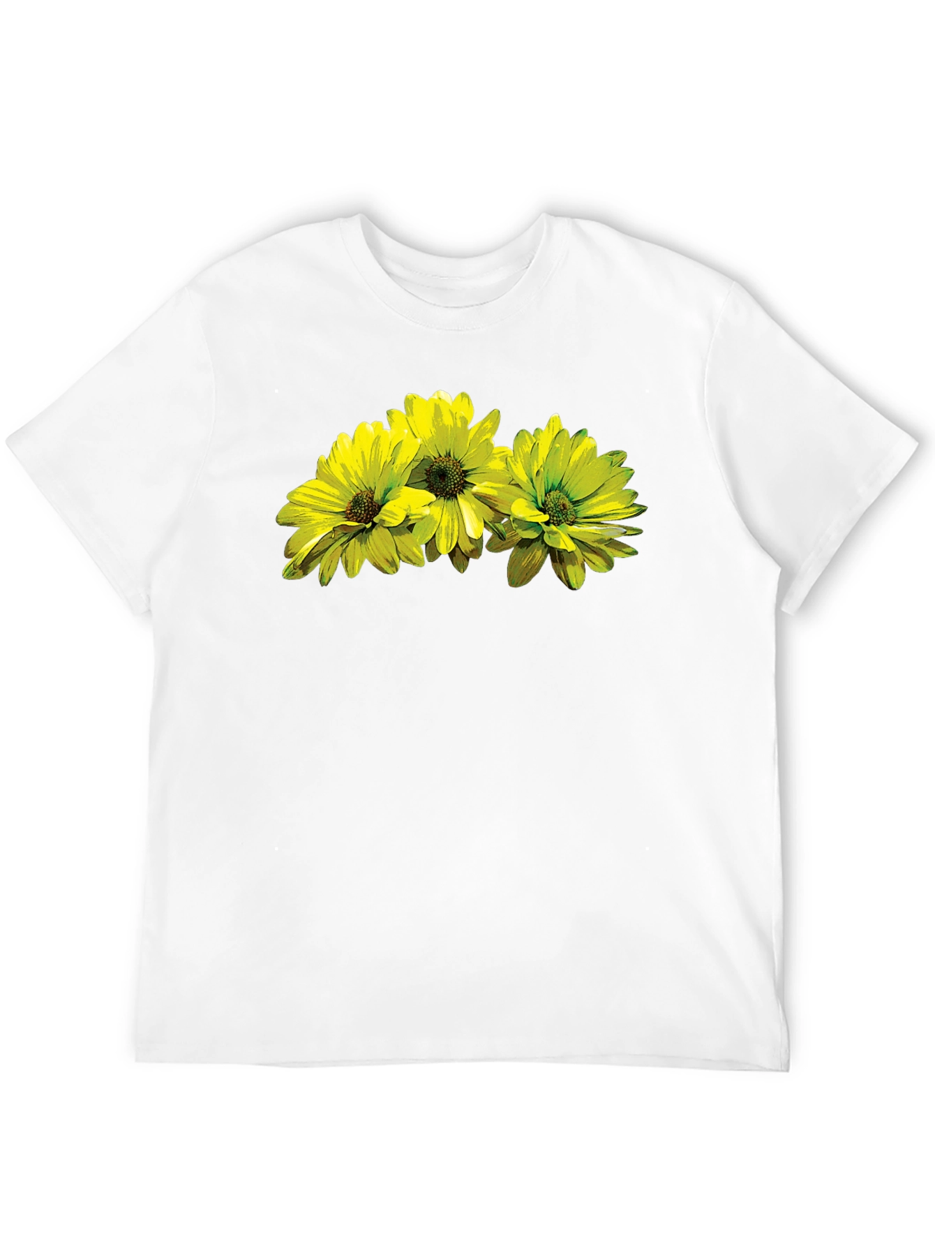 Floral Print T-Shirt - Stylish Black Tee